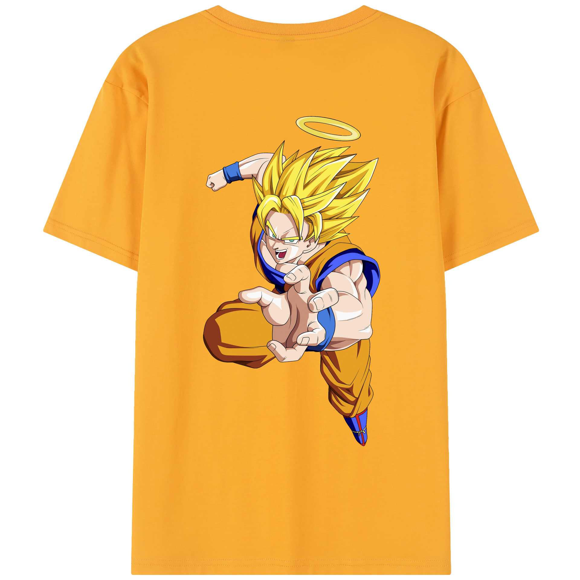 （画像用） ドラゴンボール 孫悟空（そん ごくう）Son Goku カカロット DRAGON BALL Kakarotto レディース半袖Tシャツ(バックプリント)