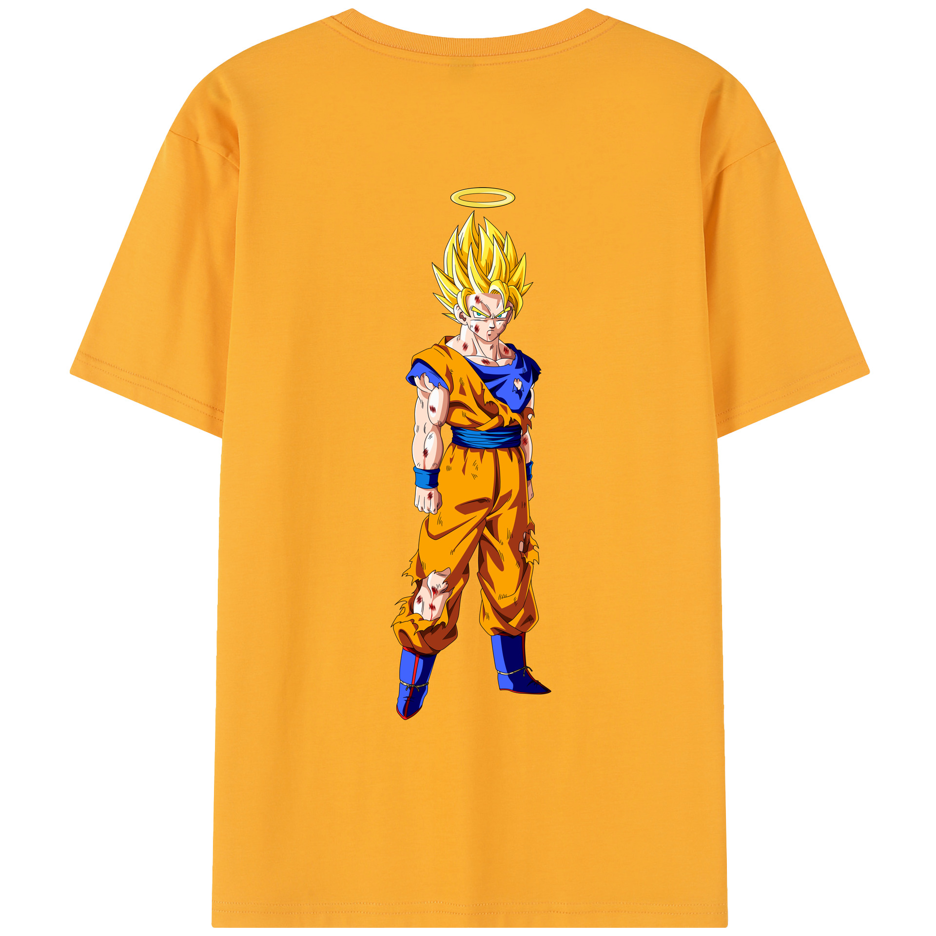 （画像用） ドラゴンボール 孫悟空（そん ごくう）Son Goku カカロット DRAGON BALL Kakarotto レディース半袖Tシャツ(バックプリント)
