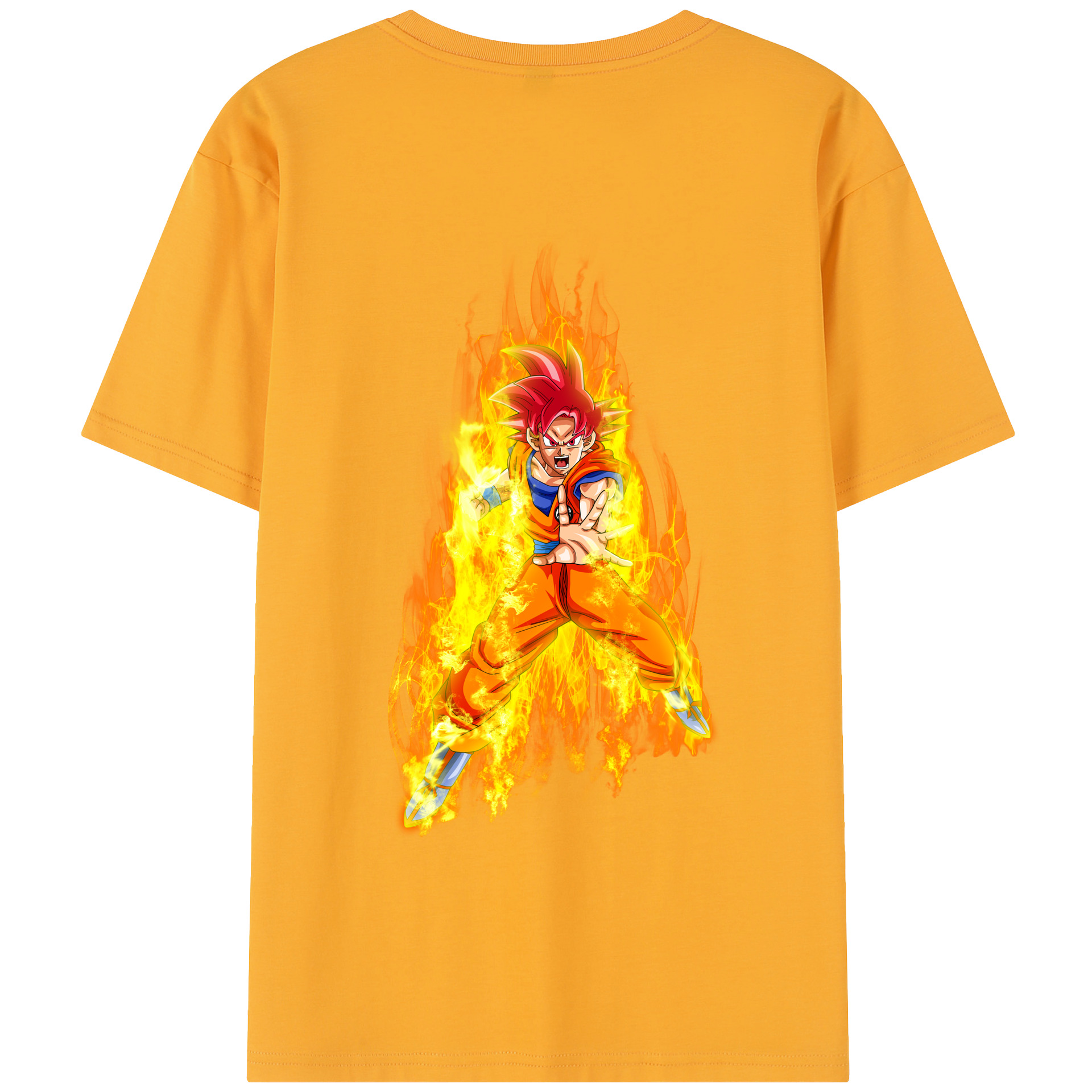 （画像用） ドラゴンボール 孫悟空（そん ごくう）Son Goku カカロット DRAGON BALL Kakarotto レディース半袖Tシャツ(バックプリント)