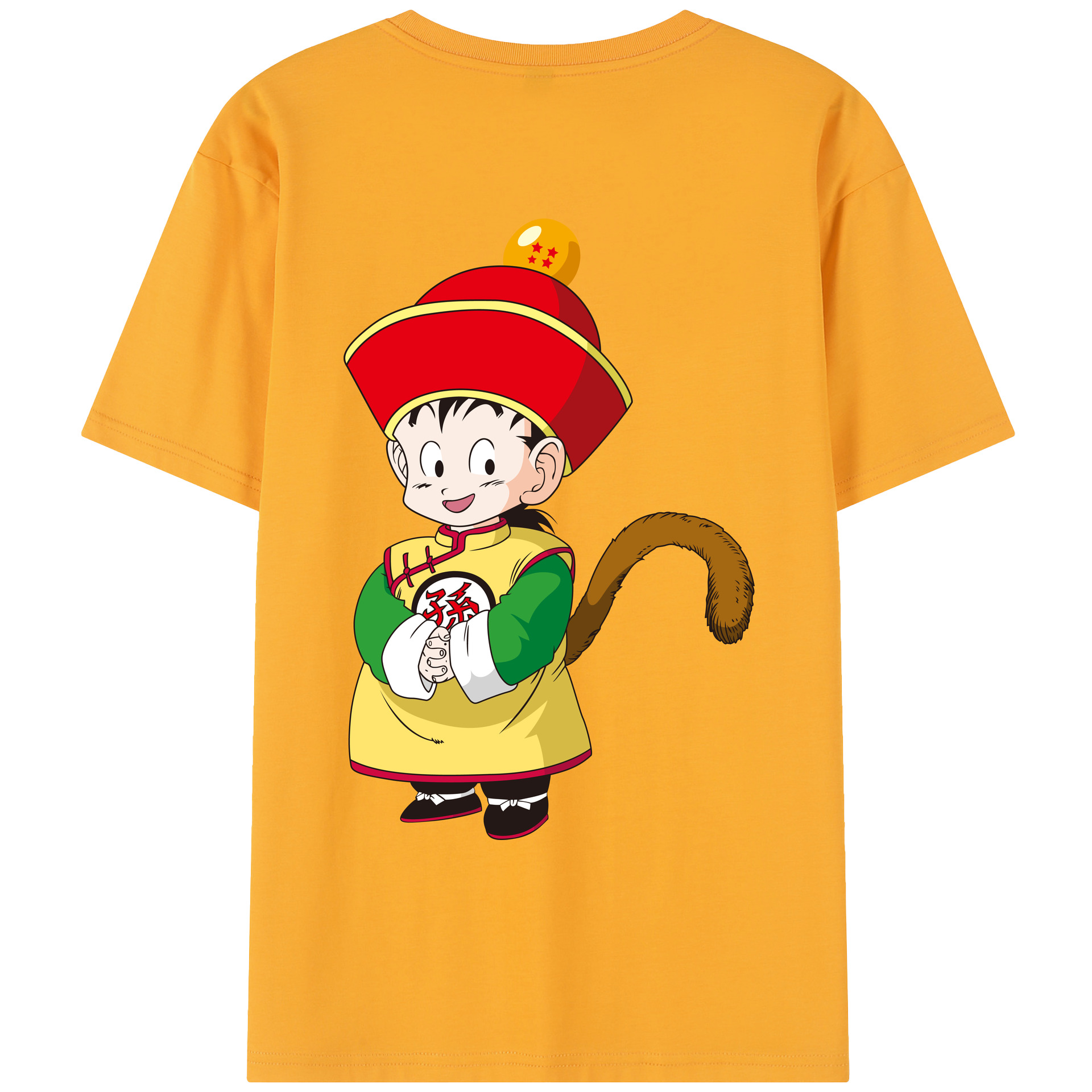 （画像用） ドラゴンボール 孫悟空（そん ごくう）Son Goku カカロット DRAGON BALL Kakarotto レディース半袖Tシャツ(バックプリント)