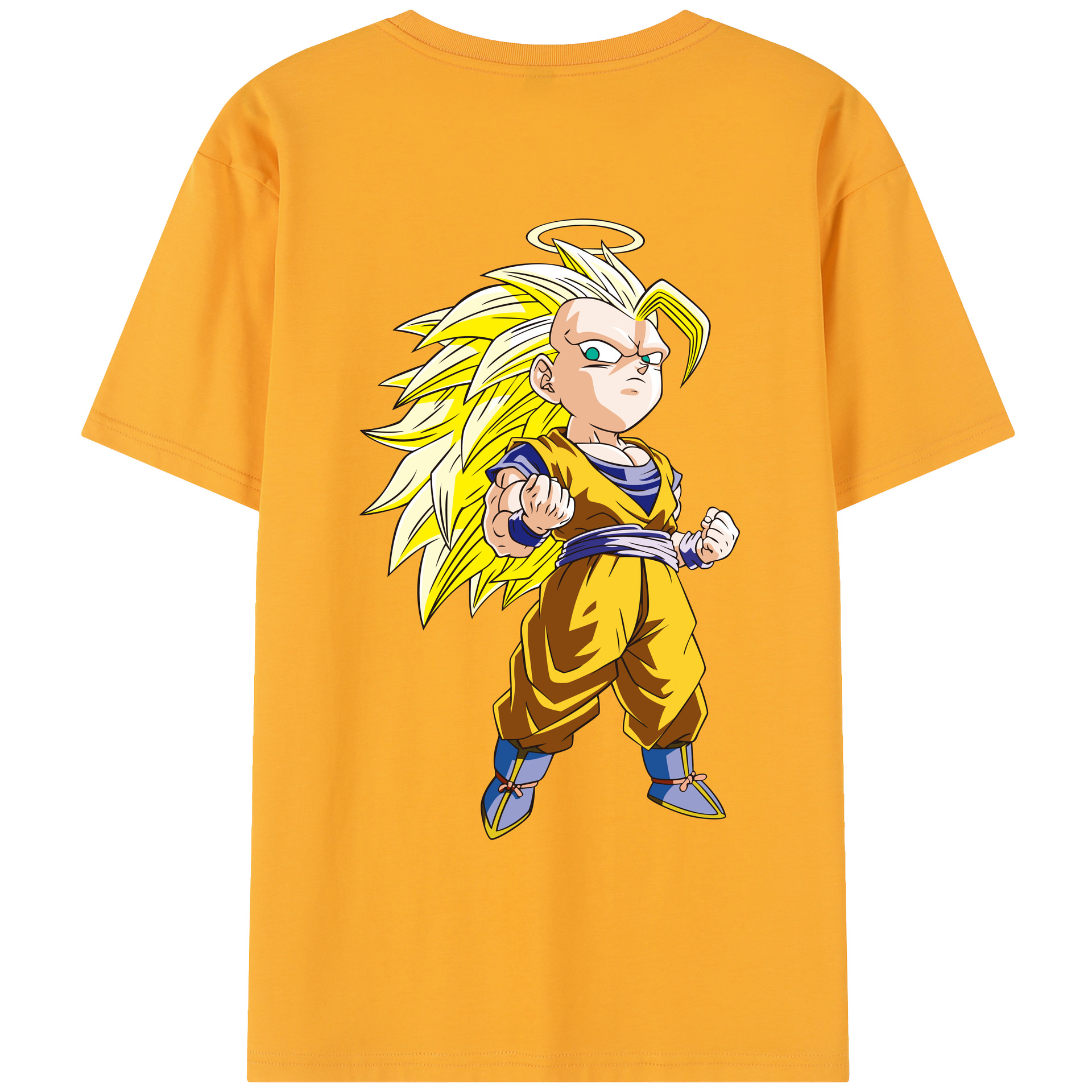 （画像用） ドラゴンボール 孫悟空（そん ごくう）Son Goku カカロット DRAGON BALL Kakarotto レディース半袖Tシャツ(バックプリント)
