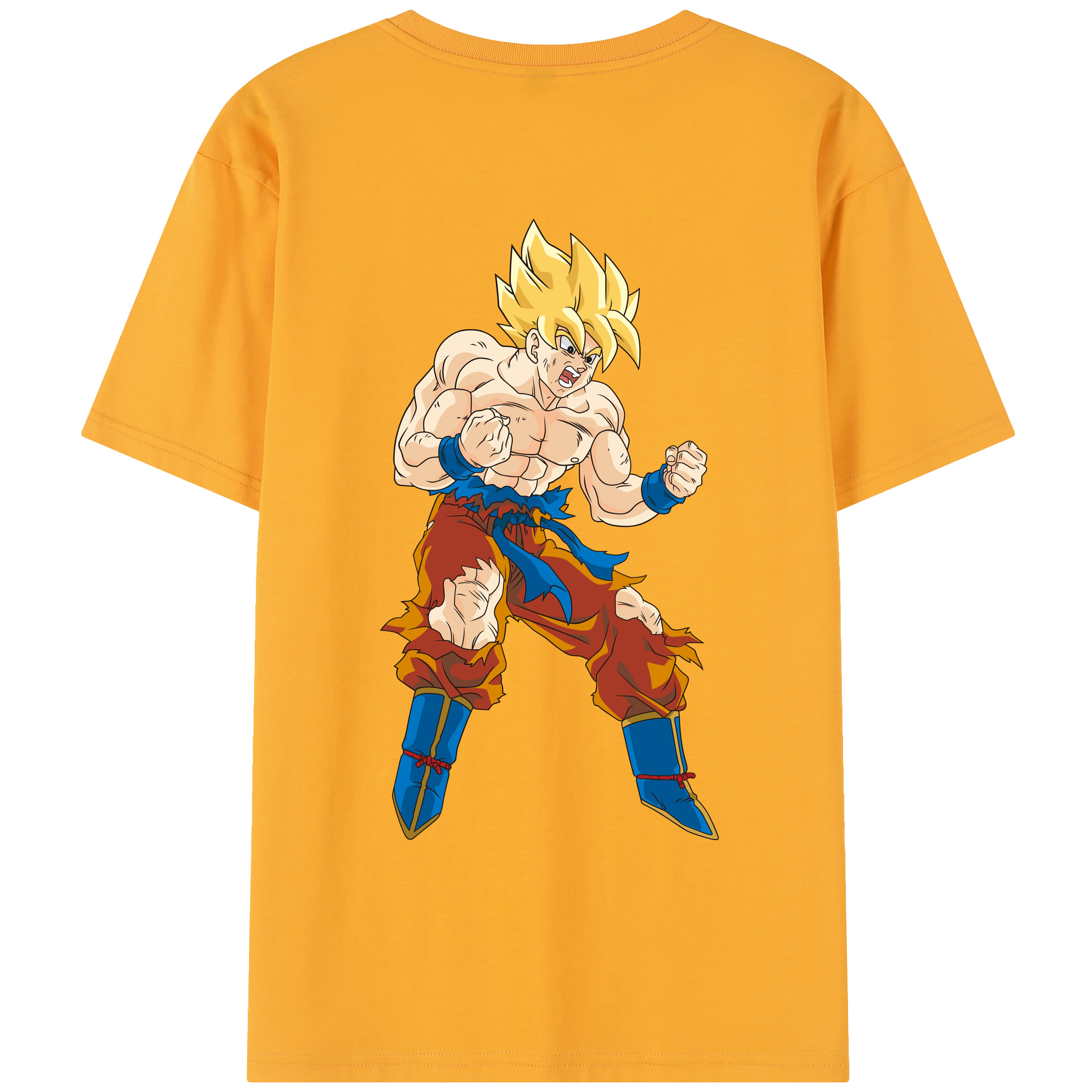 （画像用） ドラゴンボール 孫悟空（そん ごくう）Son Goku カカロット DRAGON BALL Kakarotto レディース半袖Tシャツ(バックプリント)