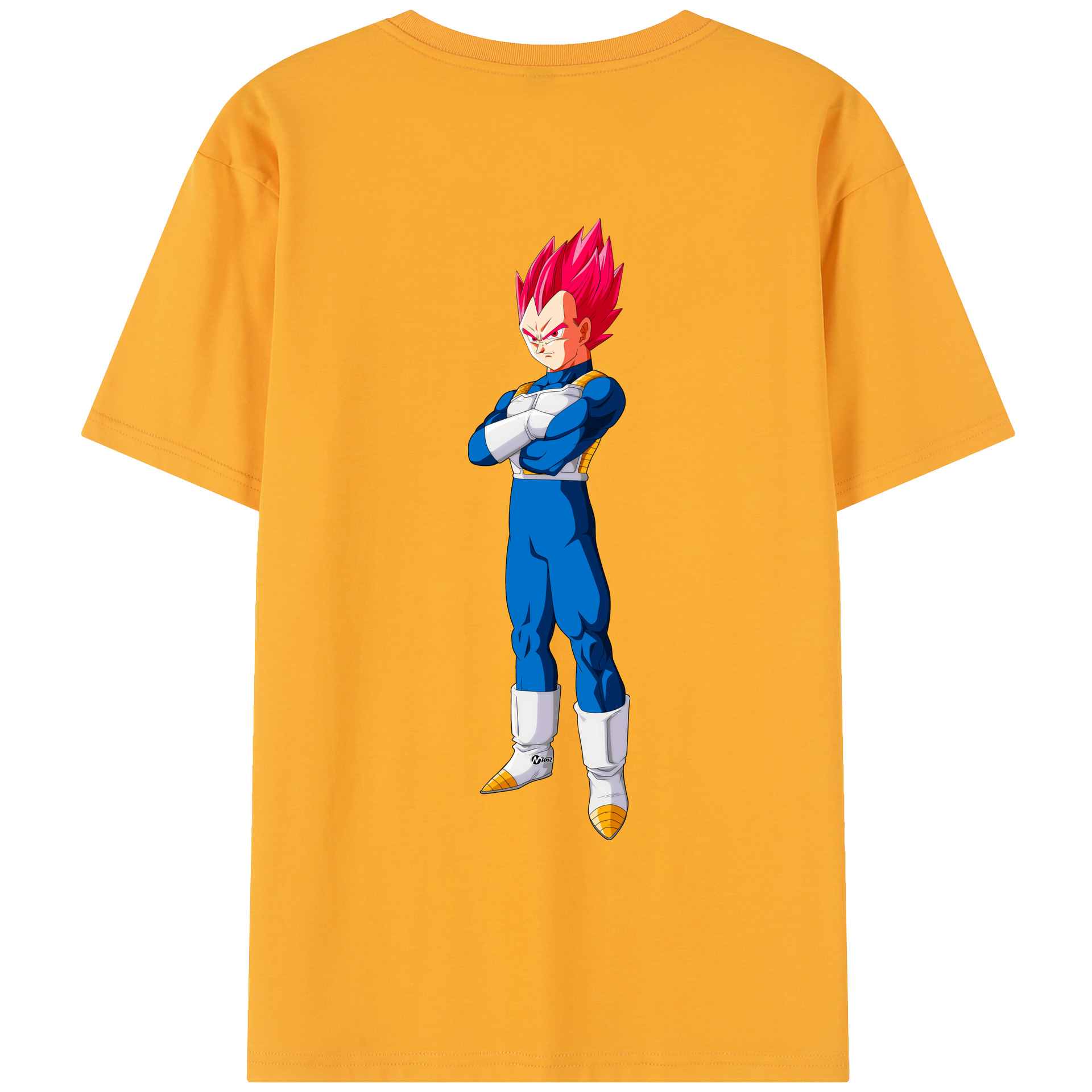 （画像用） ドラゴンボール ベジータ四世（Bejīta Yonsei）DRAGON BALL Vegeta IV レディース半袖Tシャツ(バックプリント)