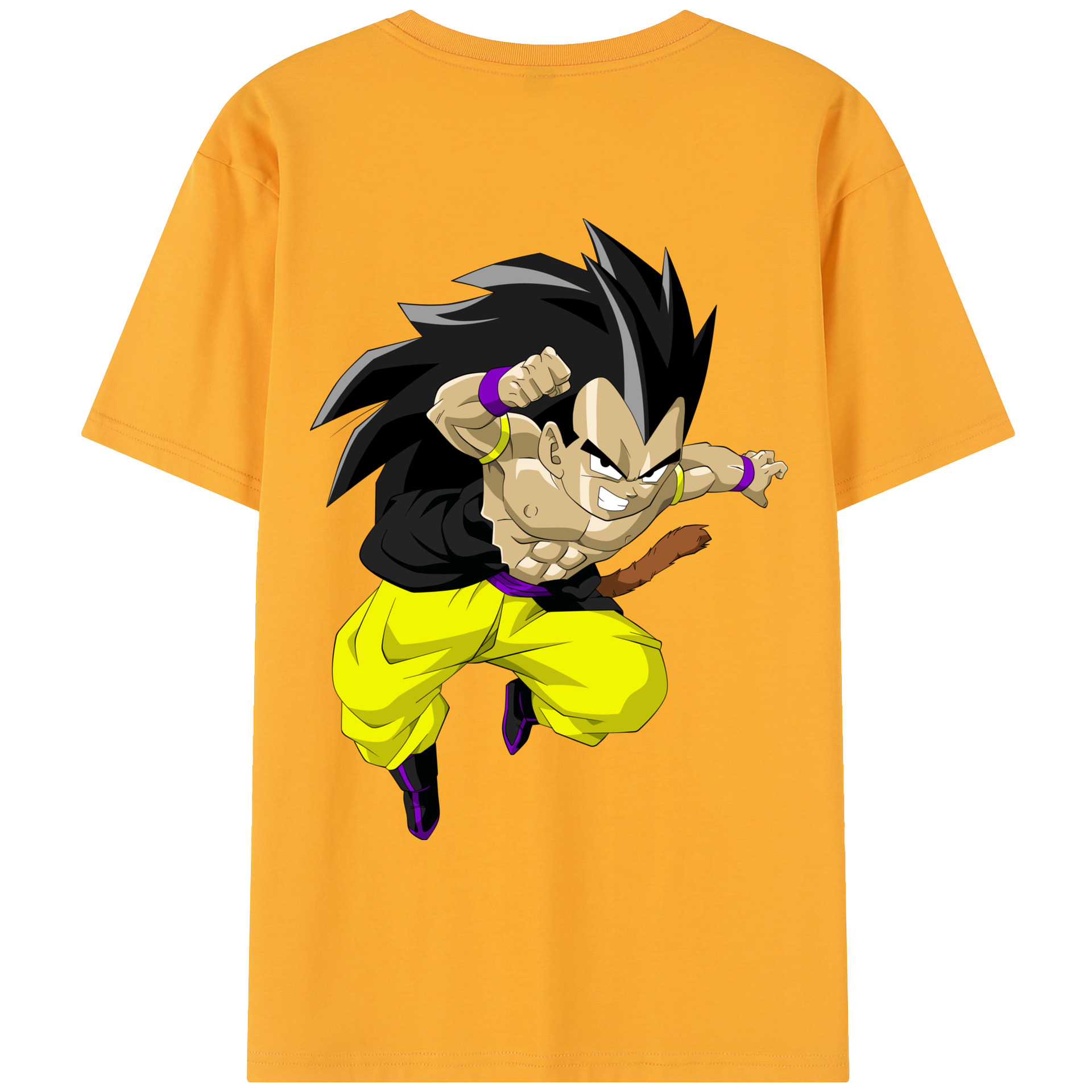 （画像用） ドラゴンボール ベジータ四世（Bejīta Yonsei）DRAGON BALL Vegeta IV レディース半袖Tシャツ(バックプリント)