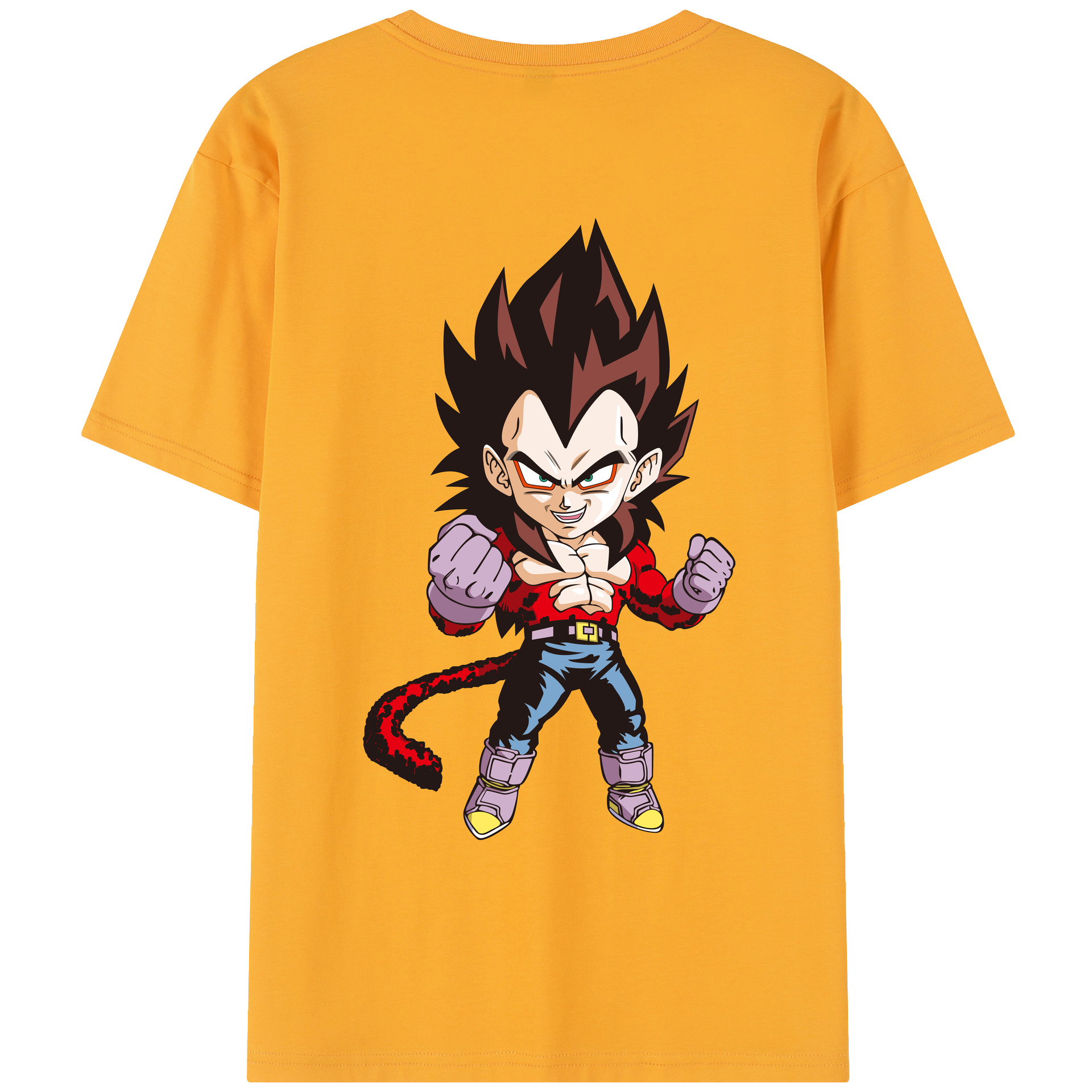 （画像用） ドラゴンボール ベジータ四世（Bejīta Yonsei）DRAGON BALL Vegeta IV レディース半袖Tシャツ(バックプリント)