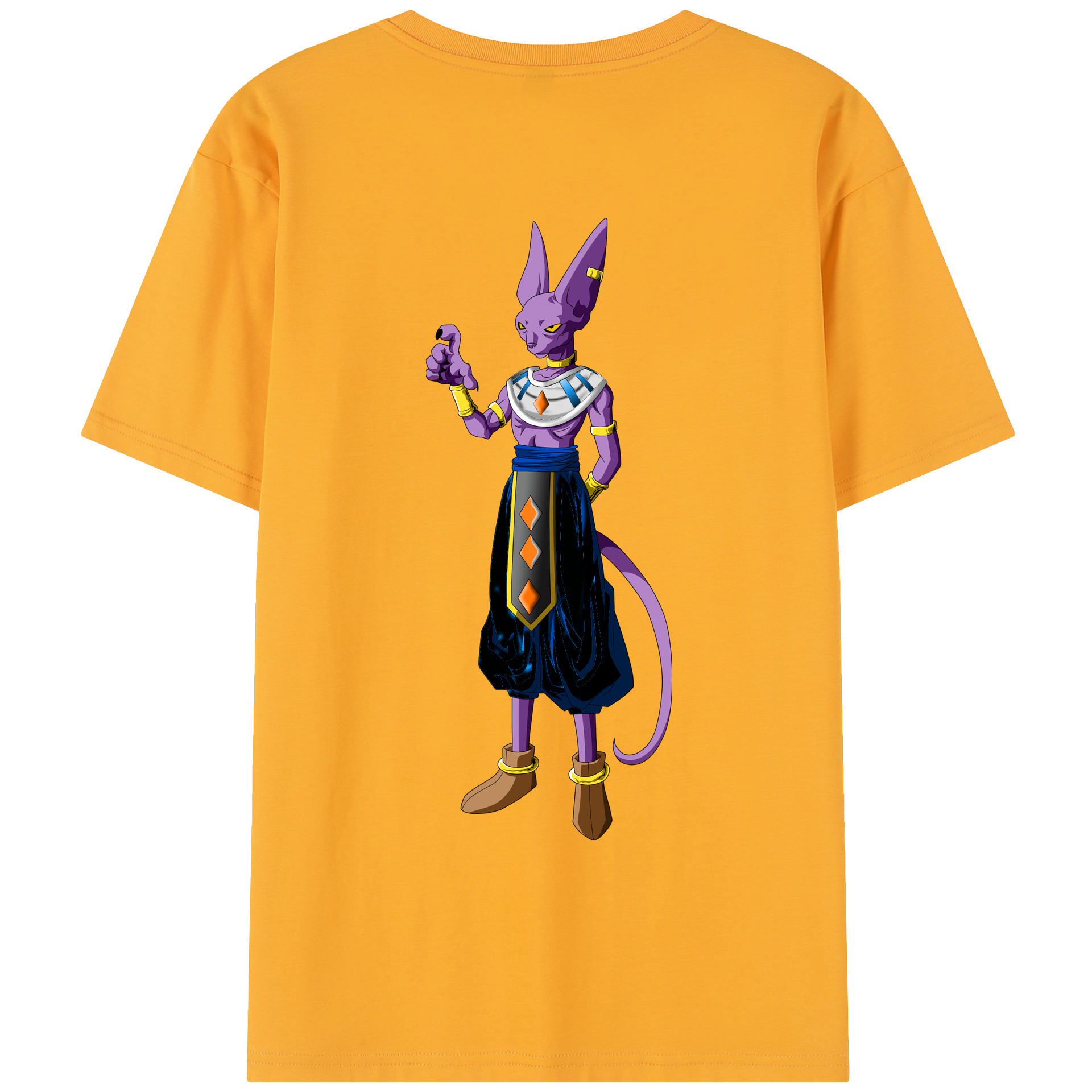 （画像用） ドラゴンボール ビルス 破壊神ビルス DRAGON BALL Beerus Birusu レディース半袖Tシャツ(バックプリント)