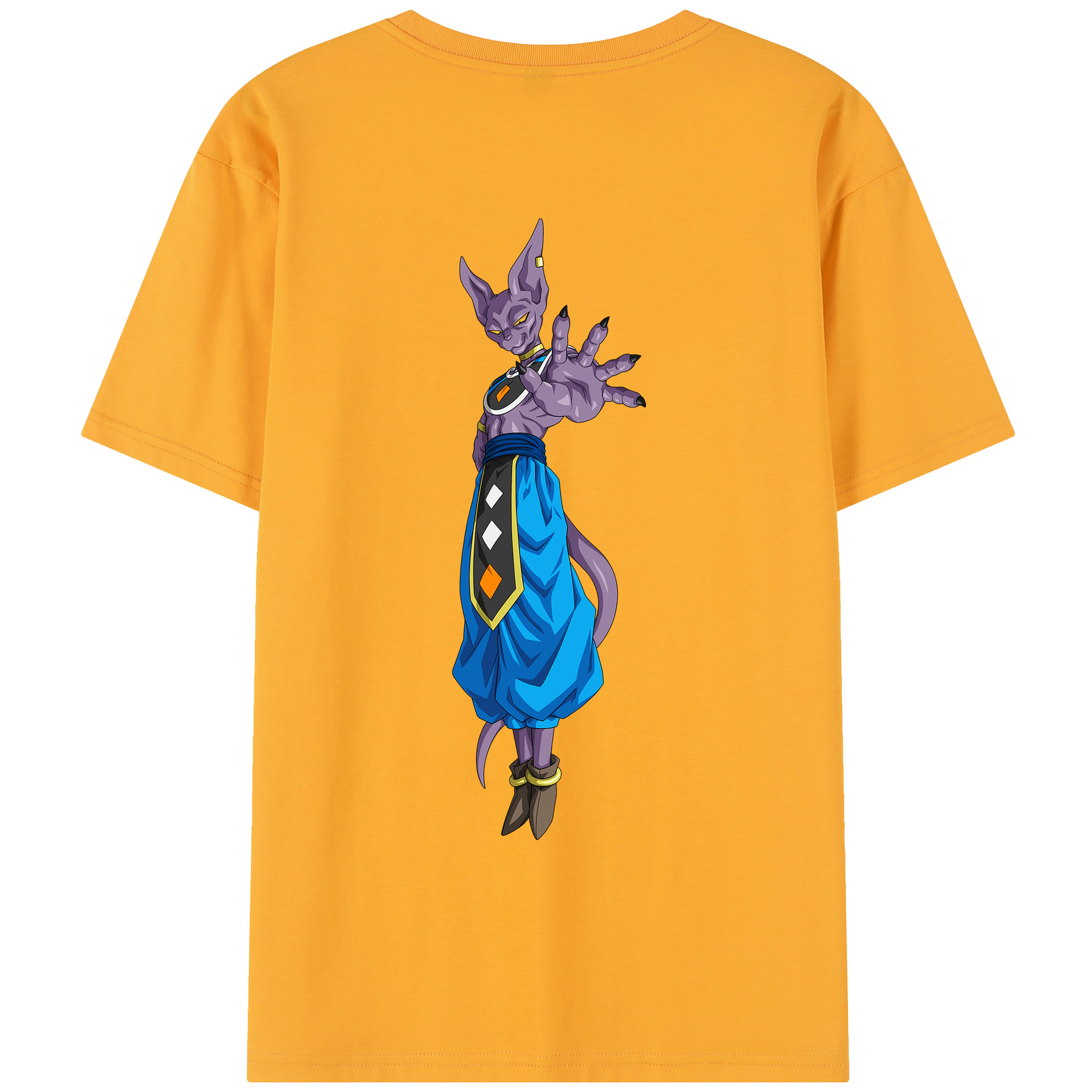 （画像用） ドラゴンボール ビルス 破壊神ビルス DRAGON BALL Beerus Birusu レディース半袖Tシャツ(バックプリント)