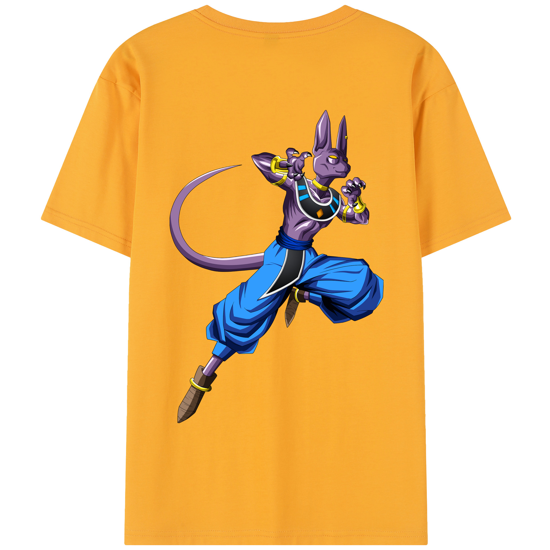 （画像用） ドラゴンボール ビルス 破壊神ビルス DRAGON BALL Beerus Birusu レディース半袖Tシャツ(バックプリント)