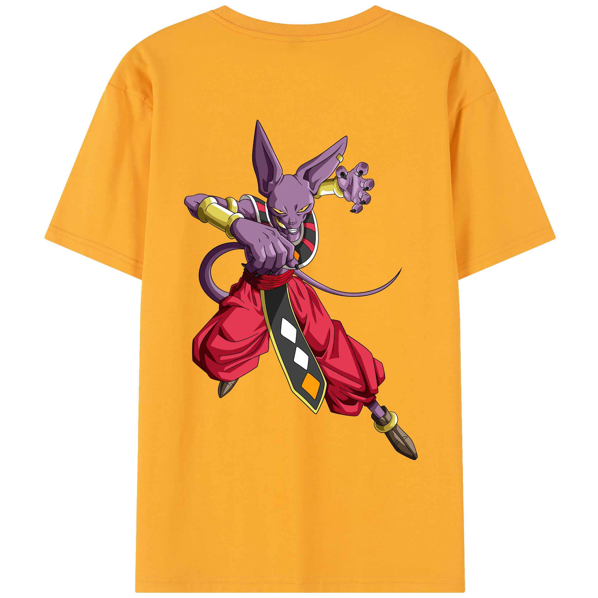 （画像用） ドラゴンボール ビルス 破壊神ビルス DRAGON BALL Beerus Birusu レディース半袖Tシャツ(バックプリント)