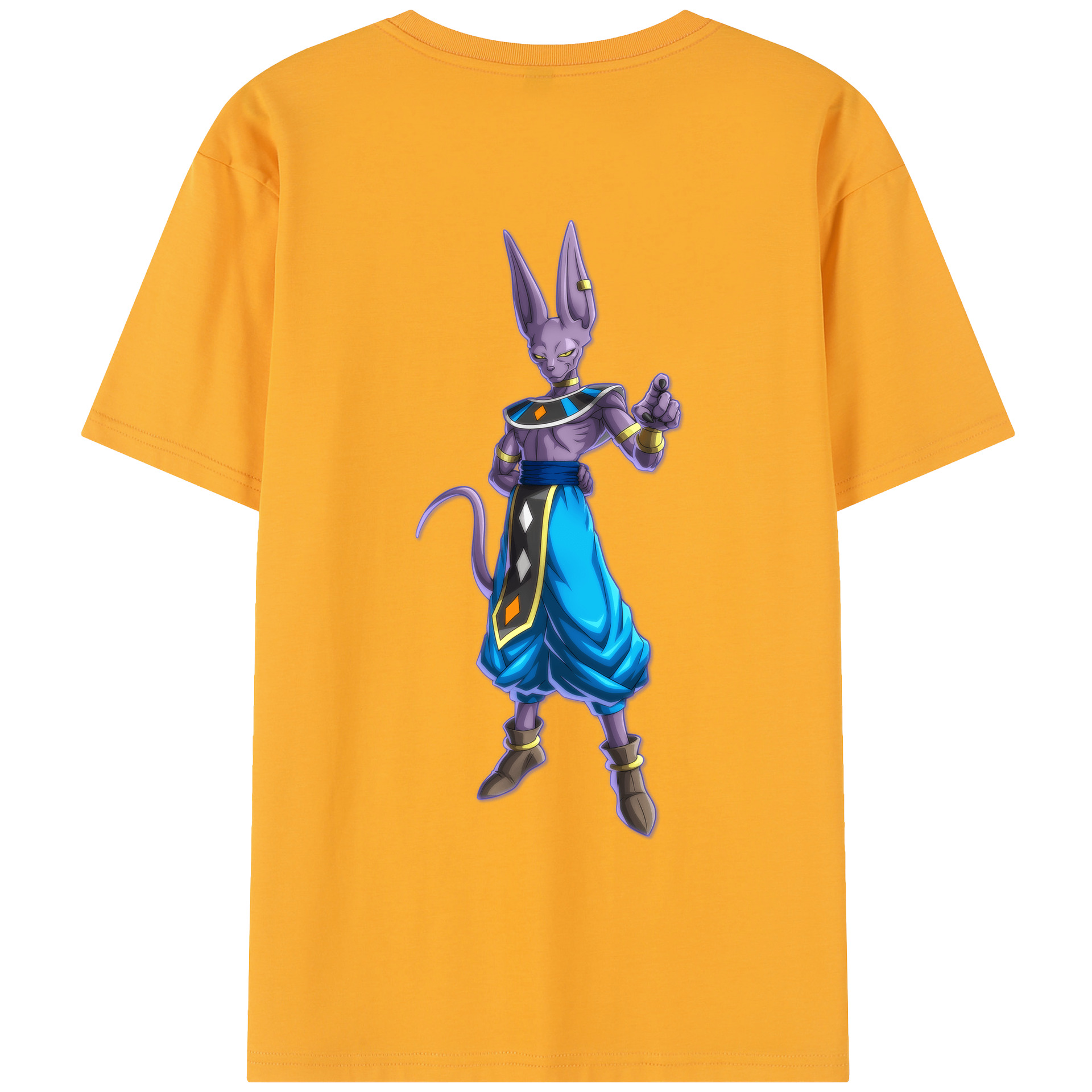 （画像用） ドラゴンボール ビルス 破壊神ビルス DRAGON BALL Beerus Birusu レディース半袖Tシャツ(バックプリント)