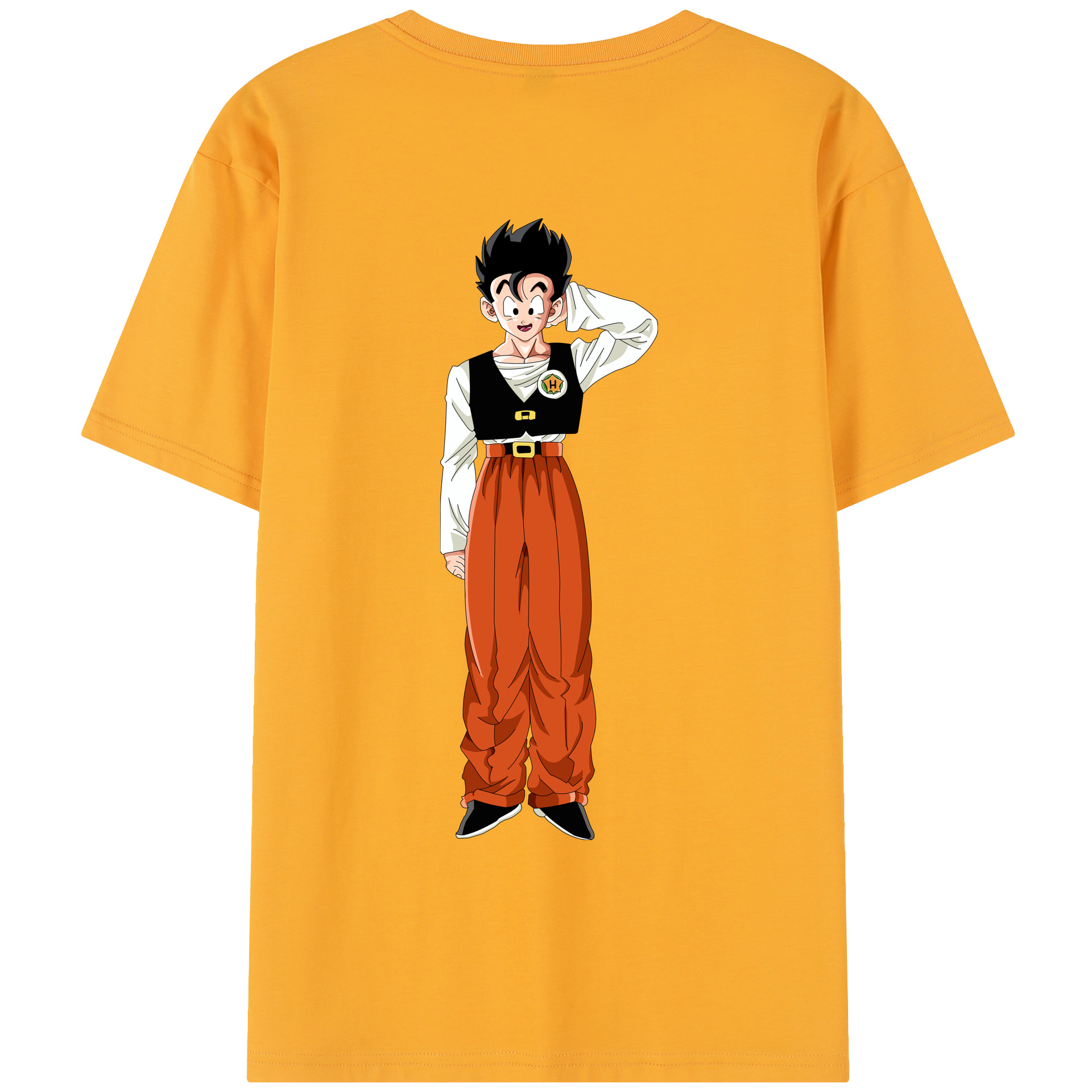 （画像用） ドラゴンボール 孫 悟飯（そんごはん）DRAGON BALL Son Gohan レディース半袖Tシャツ(バックプリント)