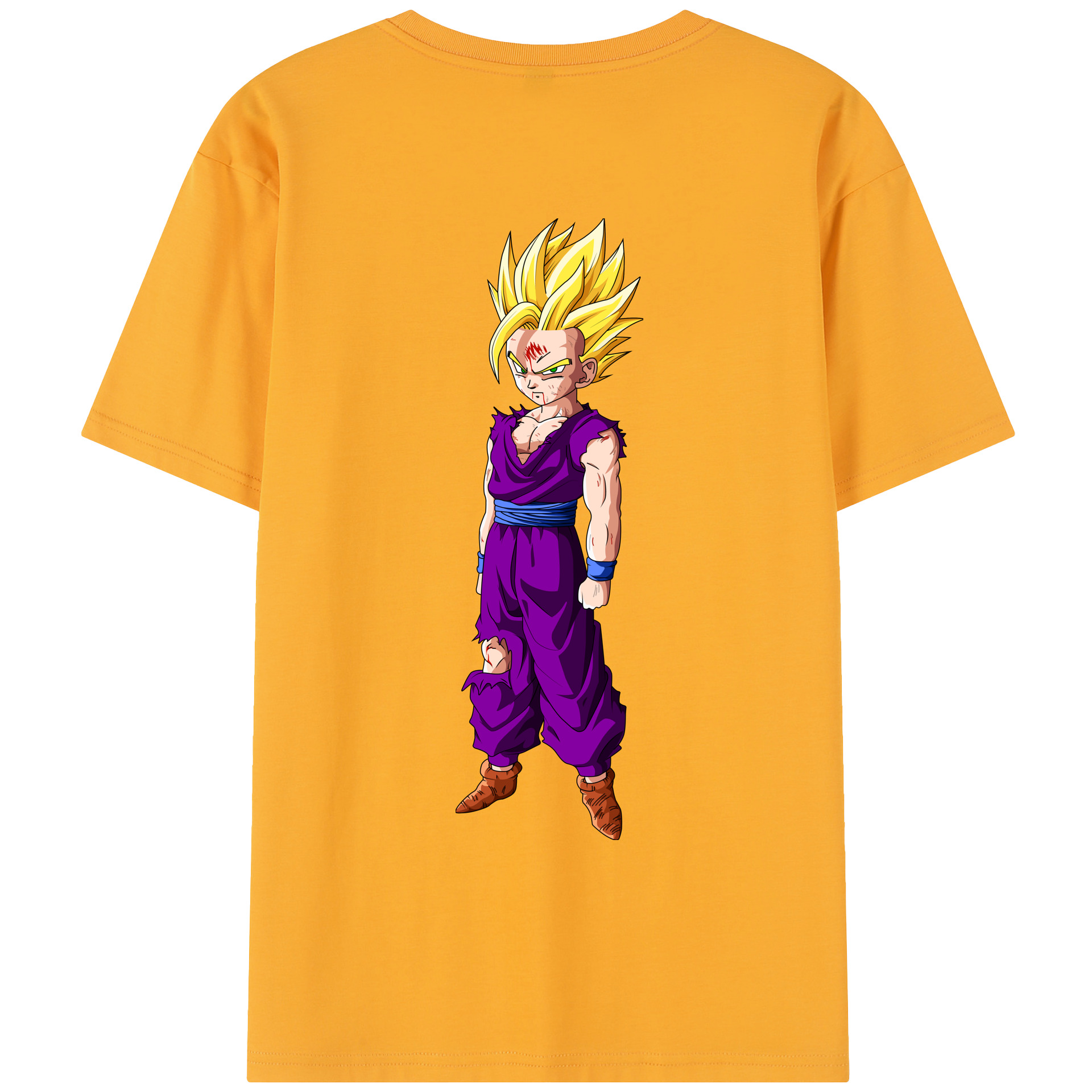 （画像用） ドラゴンボール 孫 悟飯（そんごはん）DRAGON BALL Son Gohan レディース半袖Tシャツ(バックプリント)