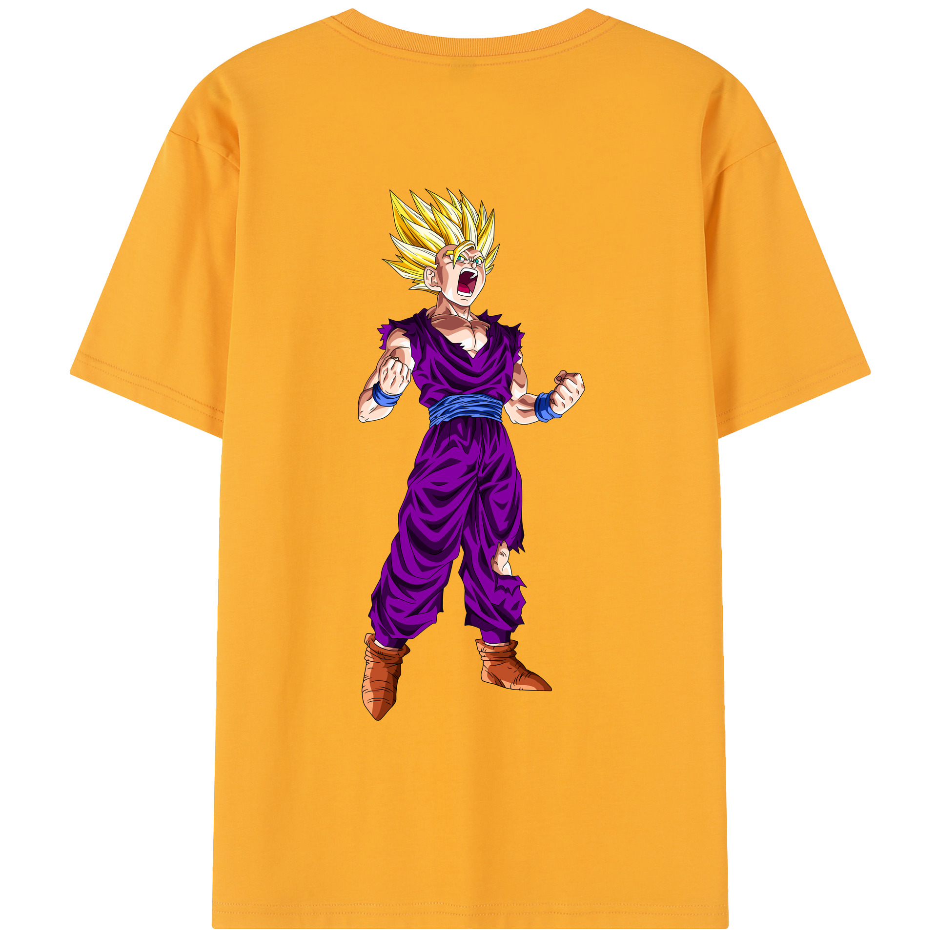 （画像用） ドラゴンボール 孫 悟飯（そんごはん）DRAGON BALL Son Gohan レディース半袖Tシャツ(バックプリント)