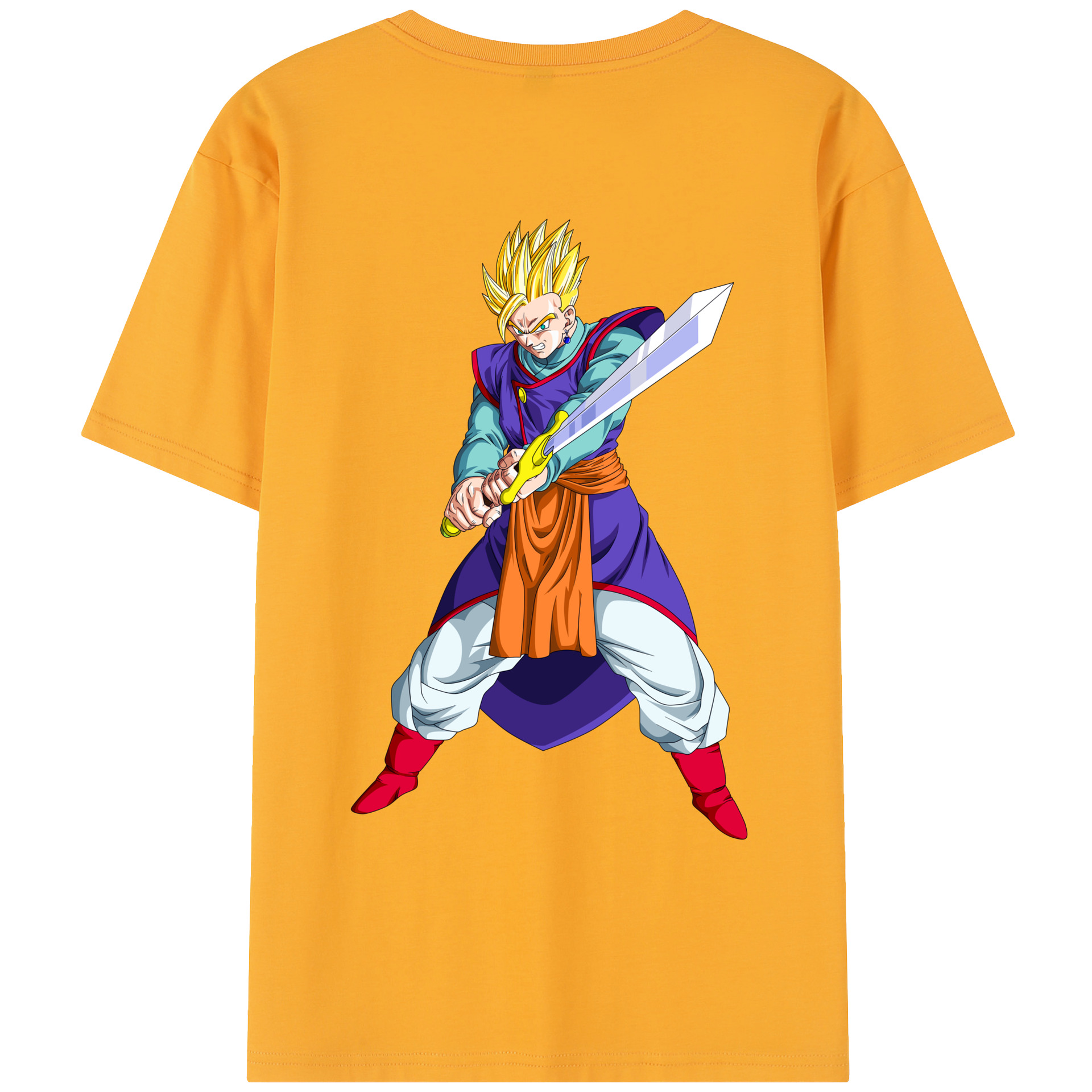 （画像用） ドラゴンボール 孫 悟飯（そんごはん）DRAGON BALL Son Gohan レディース半袖Tシャツ(バックプリント)