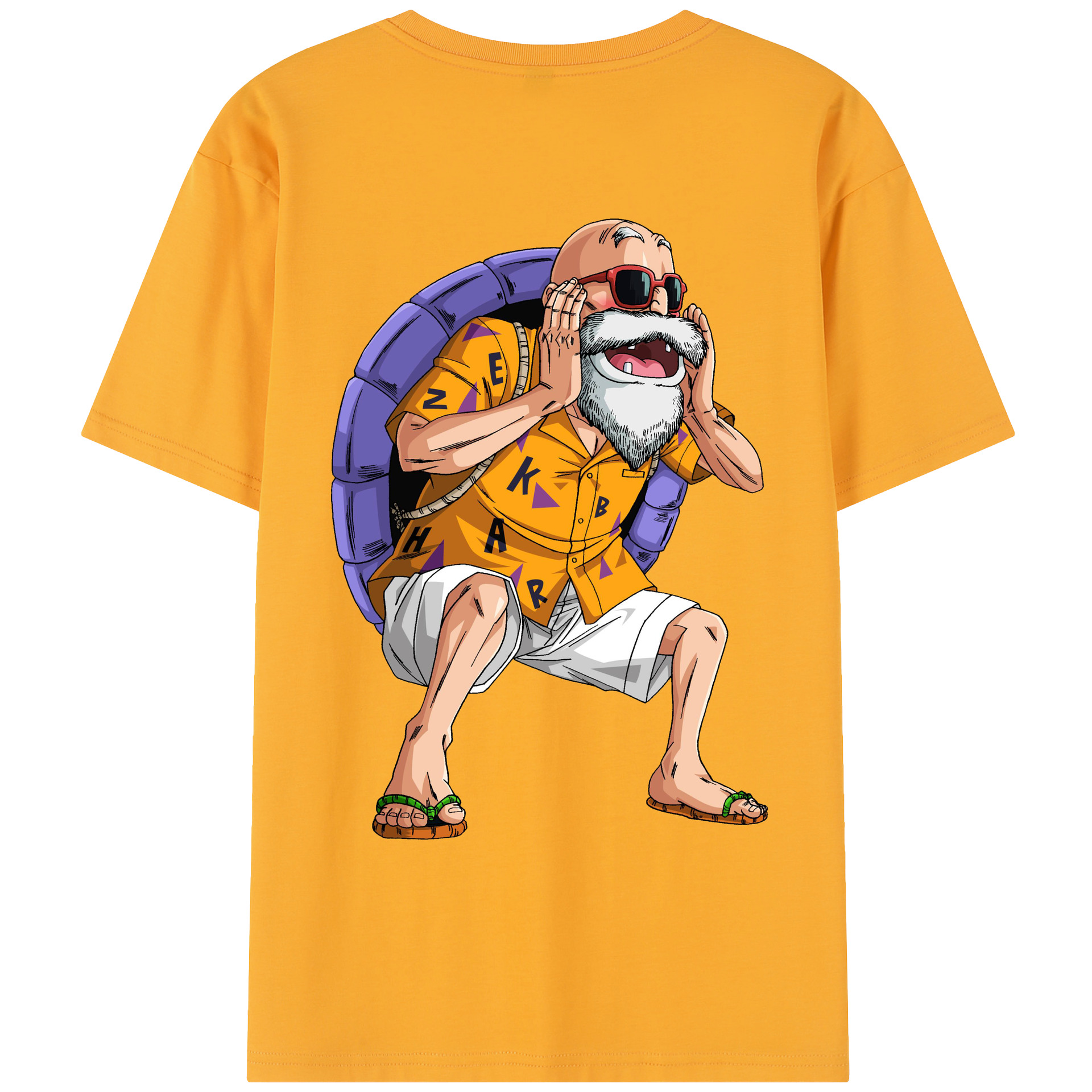 （画像用） ドラゴンボール 亀仙人（かめせんにん） DRAGON BALL Master Roshi Kame Sennin レディース半袖Tシャツ(バックプリント)