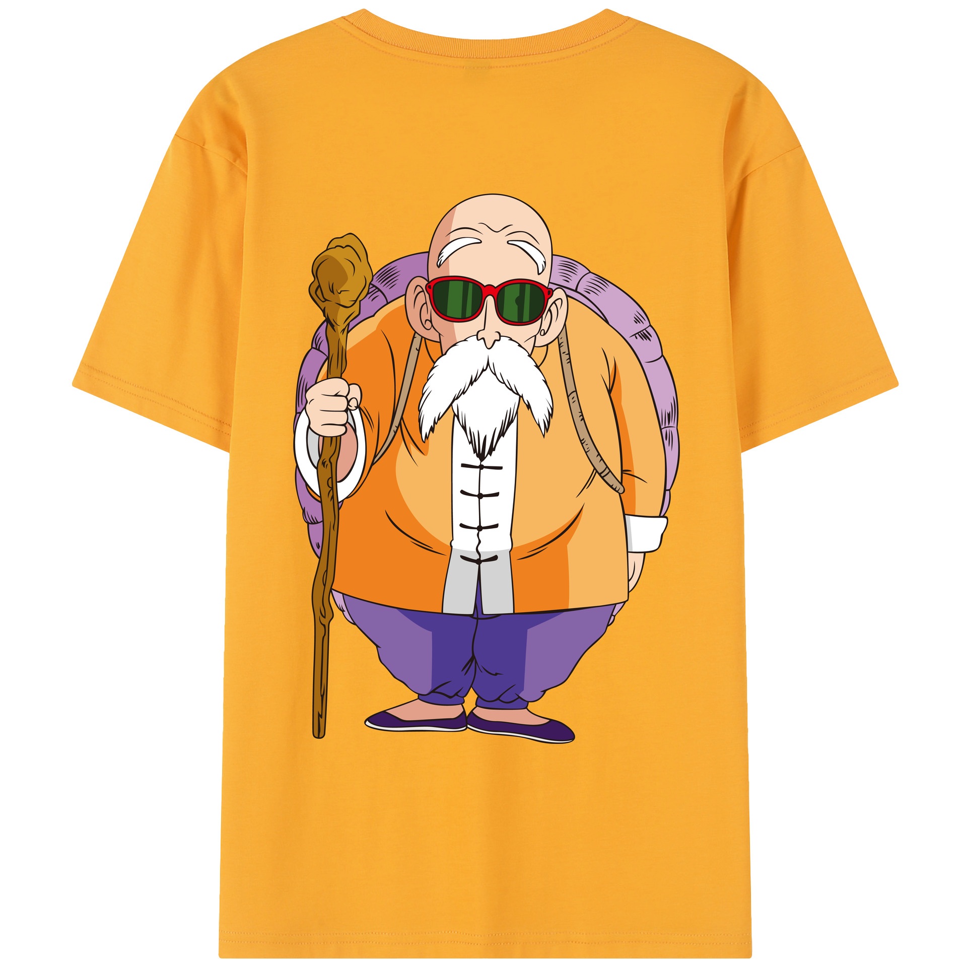 （画像用） ドラゴンボール 亀仙人（かめせんにん） DRAGON BALL Master Roshi Kame Sennin レディース半袖Tシャツ(バックプリント)