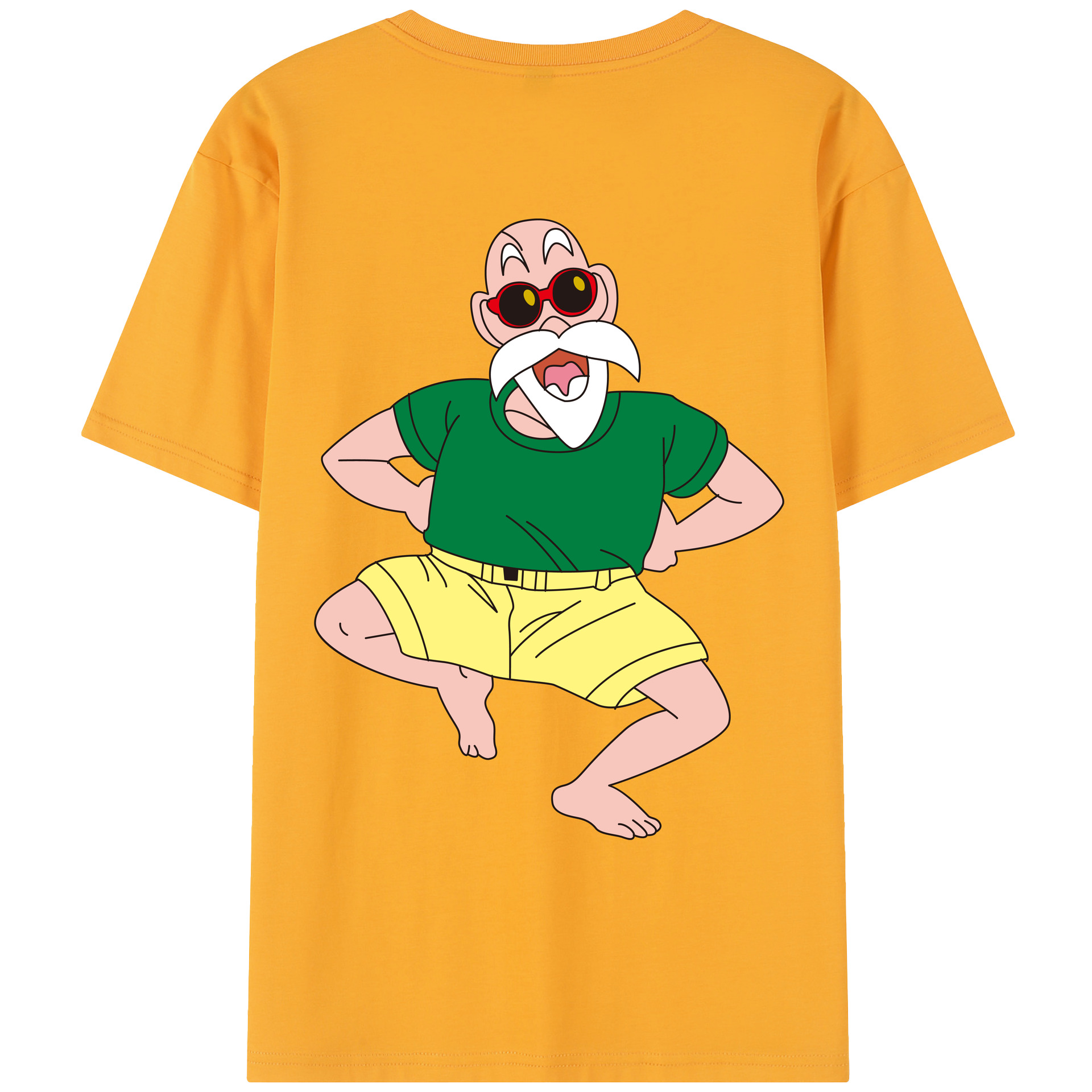 （画像用） ドラゴンボール 亀仙人（かめせんにん） DRAGON BALL Master Roshi Kame Sennin レディース半袖Tシャツ(バックプリント)