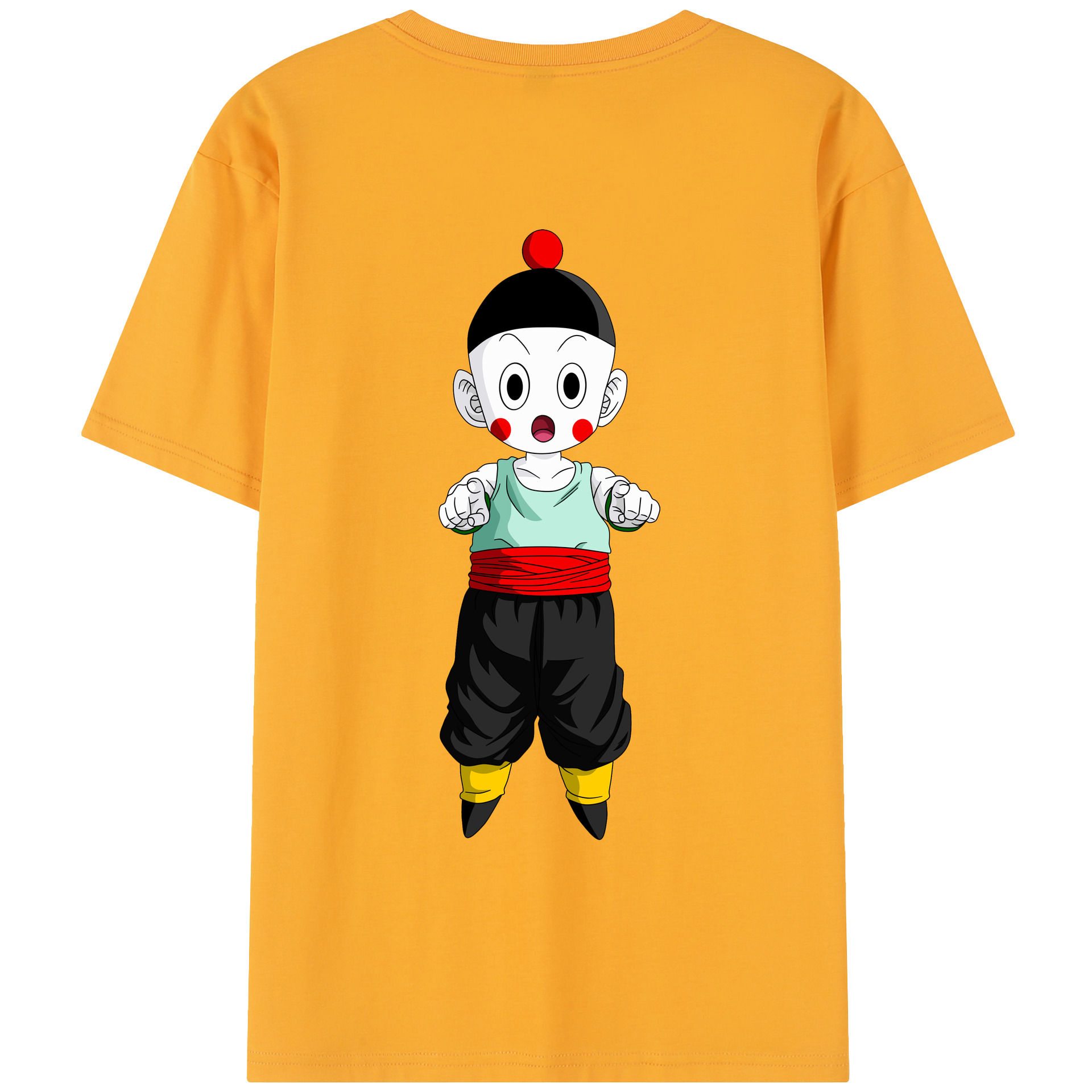 （画像用） ドラゴンボール 餃子（チャオズ）DRAGON BALL Chaoz レディース半袖Tシャツ(バックプリント)