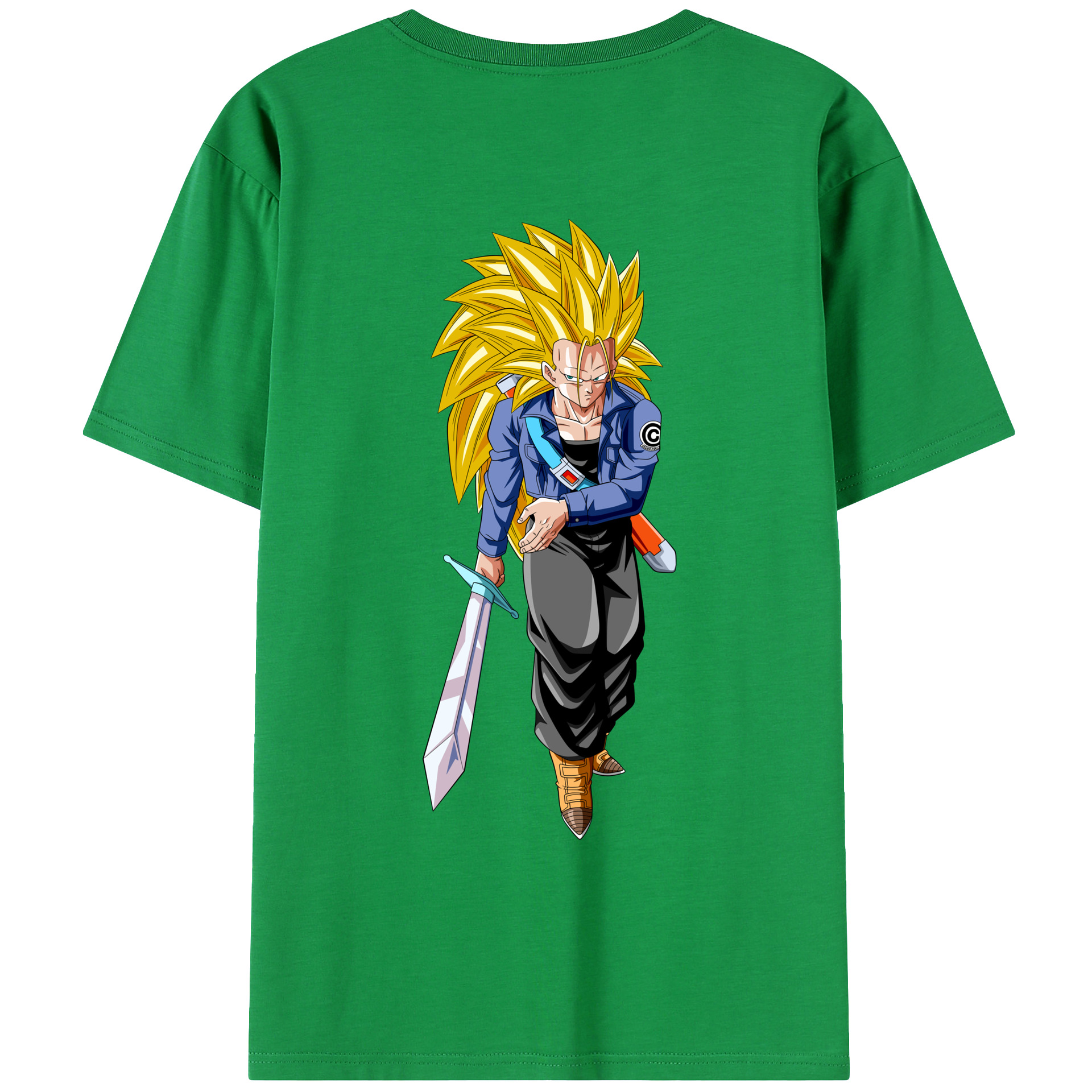 （画像用） ドラゴンボール トランクス（Torankusu）DRAGON BALL Trunks レディース半袖Tシャツ(バックプリント)