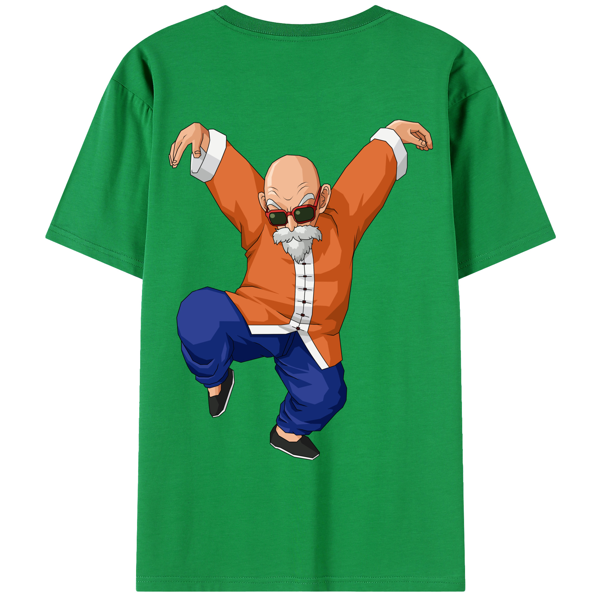 （画像用） ドラゴンボール 亀仙人（かめせんにん） DRAGON BALL Master Roshi Kame Sennin レディース半袖Tシャツ(バックプリント)