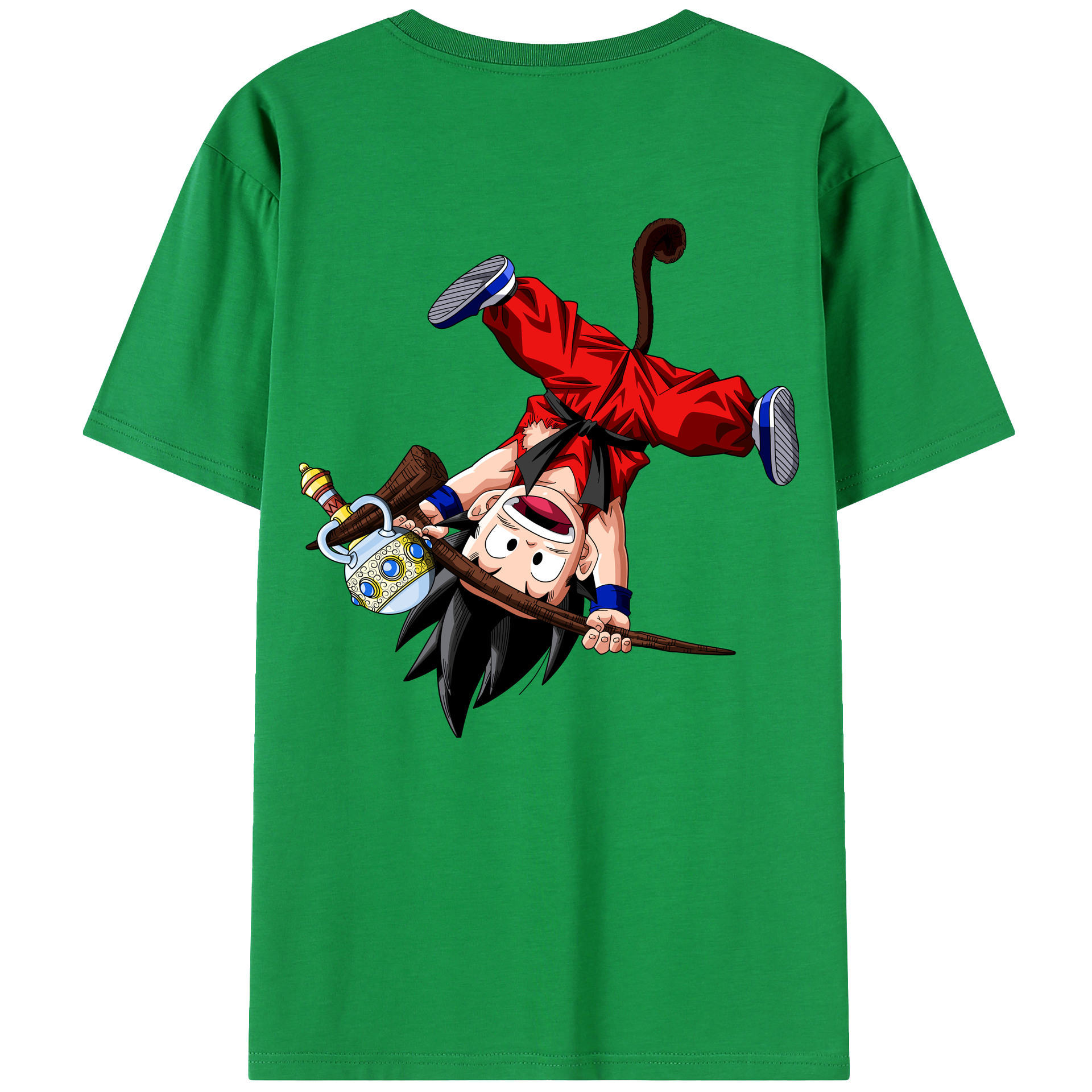 （画像用） ドラゴンボール 孫悟空（そん ごくう）Son Goku カカロット DRAGON BALL Kakarotto レディース半袖Tシャツ(バックプリント)