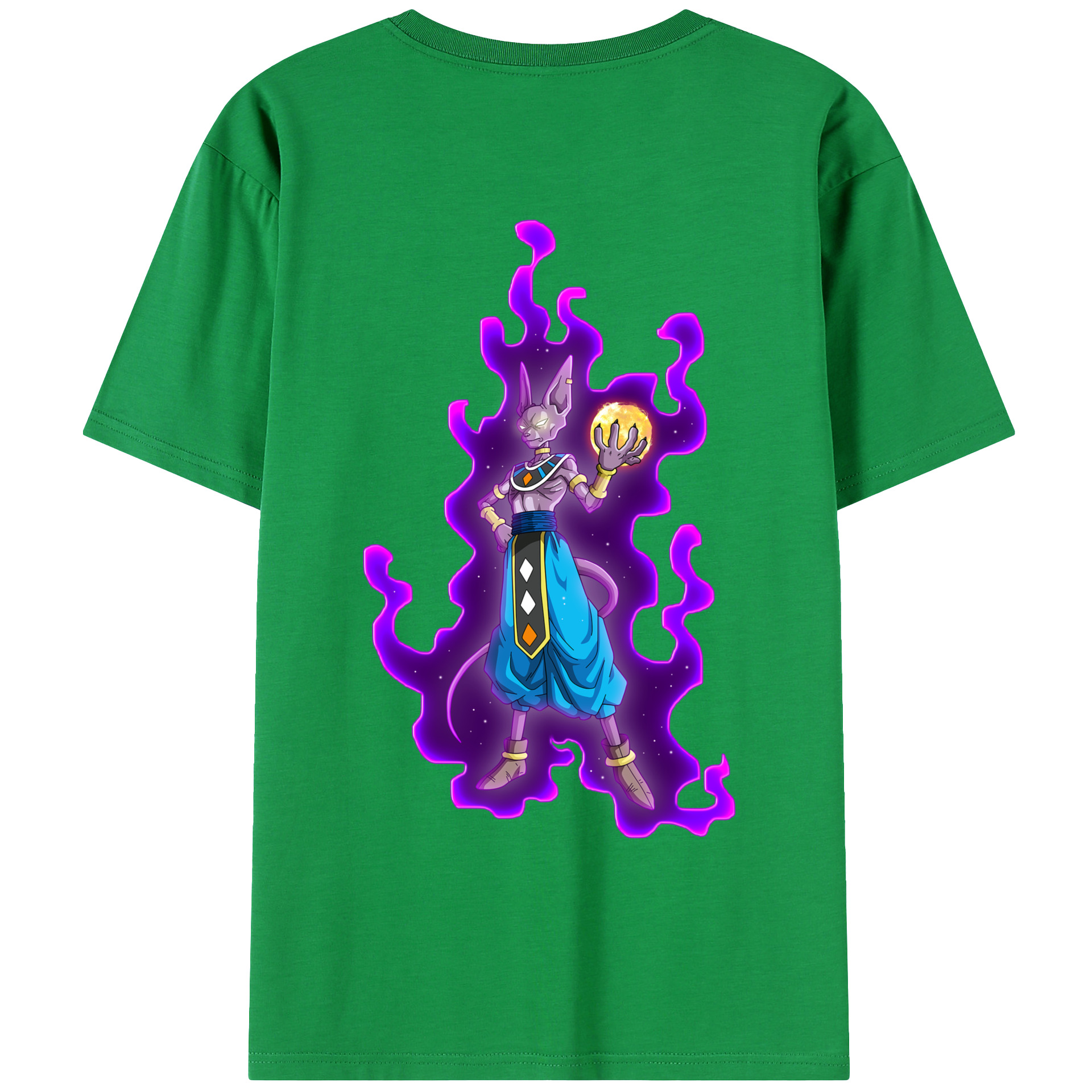 （画像用） ドラゴンボール ビルス 破壊神ビルス DRAGON BALL Beerus Birusu レディース半袖Tシャツ(バックプリント)