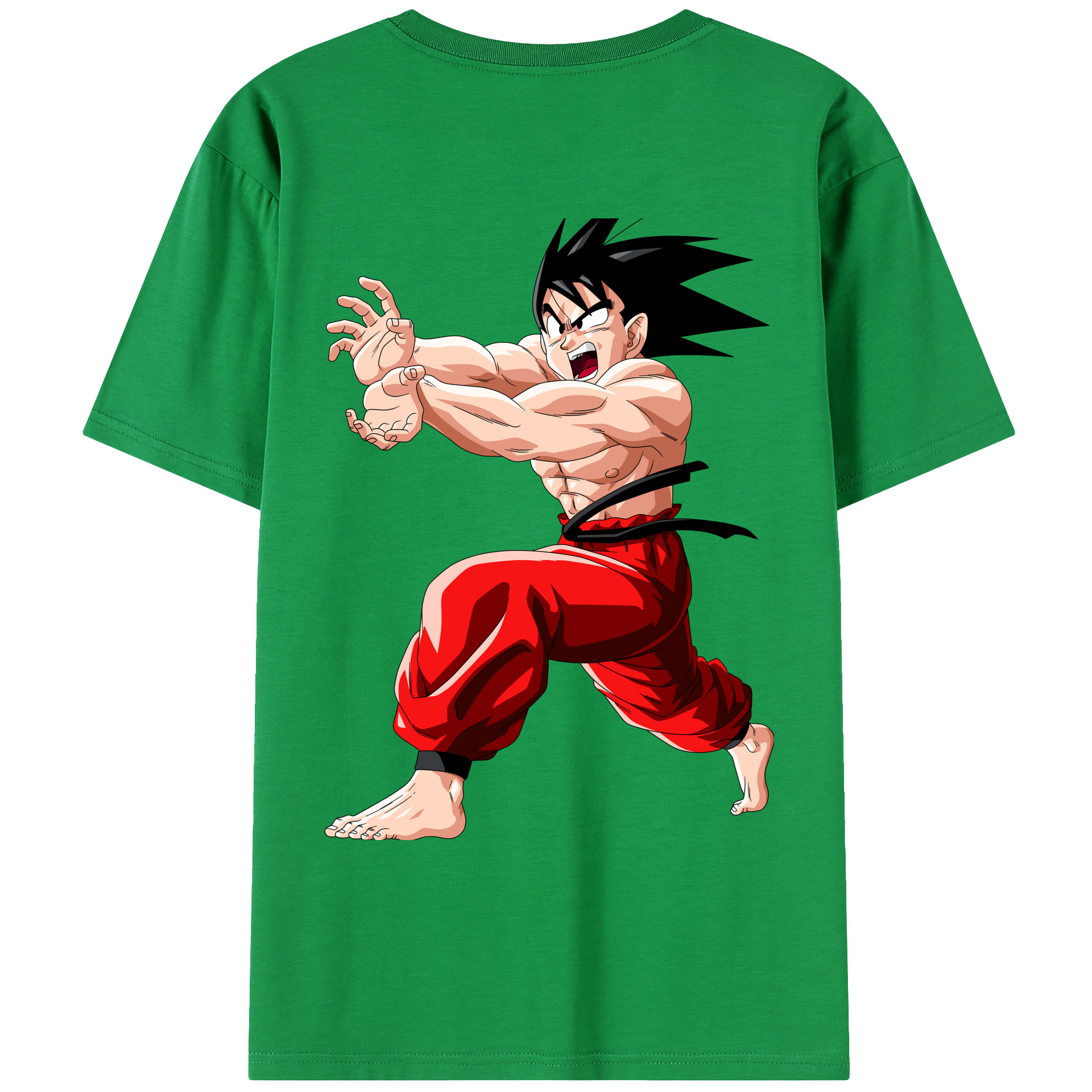 （画像用） ドラゴンボール 孫悟空（そん ごくう）Son Goku カカロット DRAGON BALL Kakarotto レディース半袖Tシャツ(バックプリント)