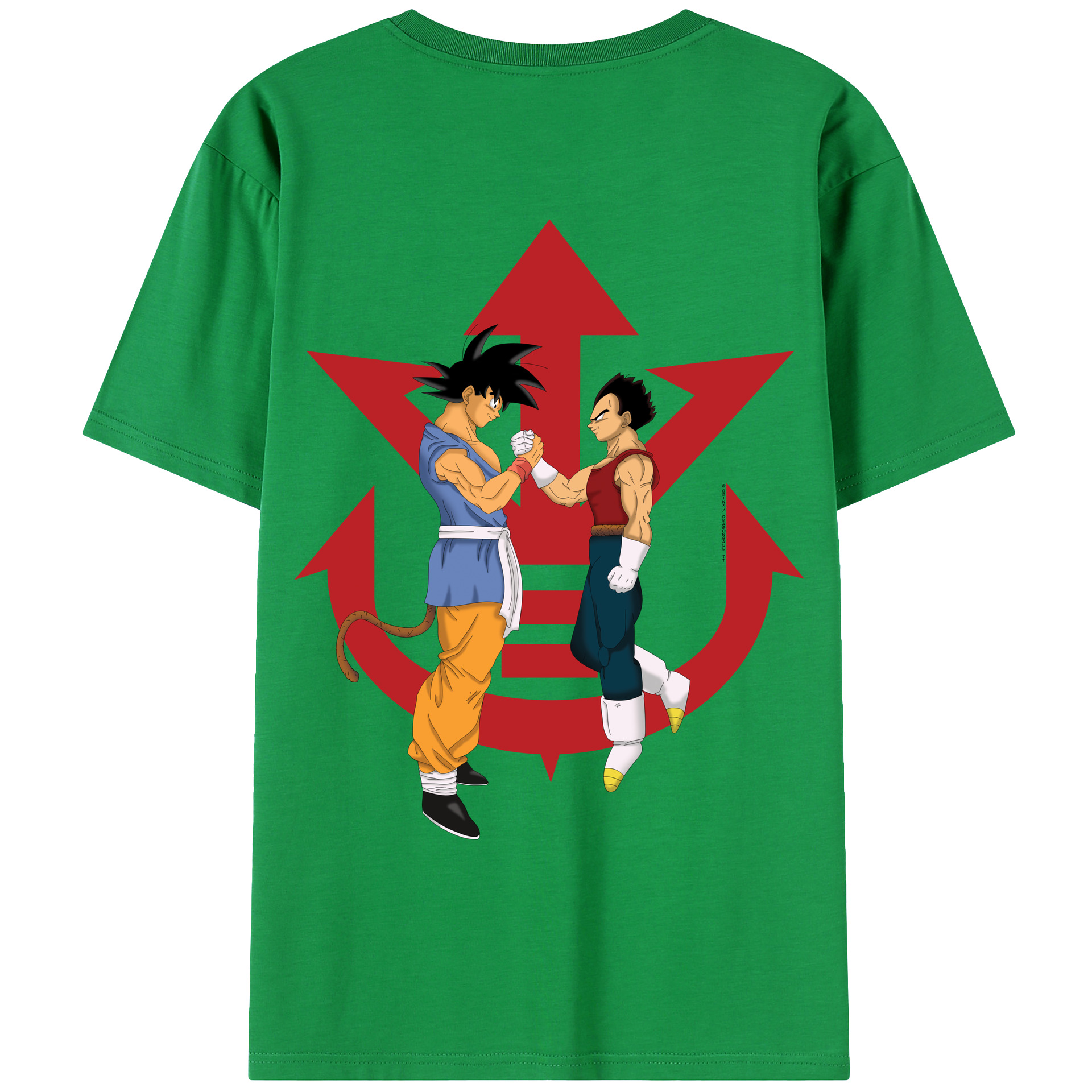 （画像用） ドラゴンボール 孫悟空（そん ごくう）Son Goku カカロット DRAGON BALL Kakarotto レディース半袖Tシャツ(バックプリント)