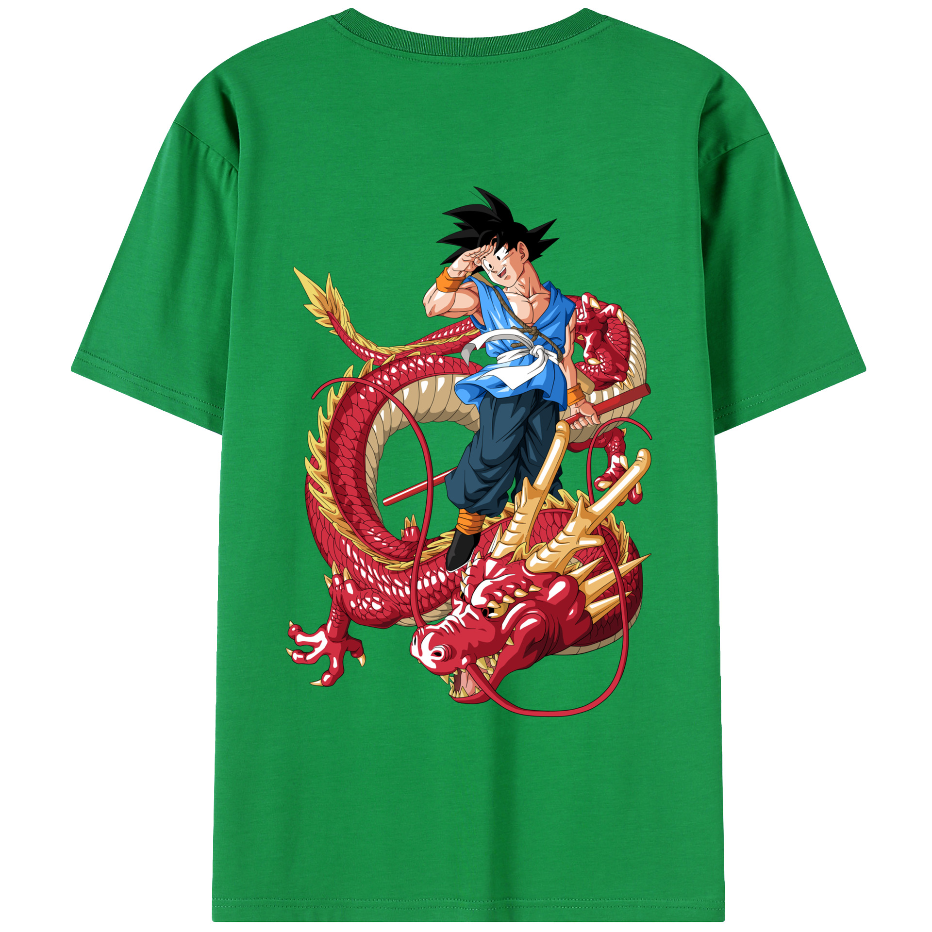 （画像用） ドラゴンボール 孫悟空（そん ごくう）Son Goku カカロット DRAGON BALL Kakarotto レディース半袖Tシャツ(バックプリント)