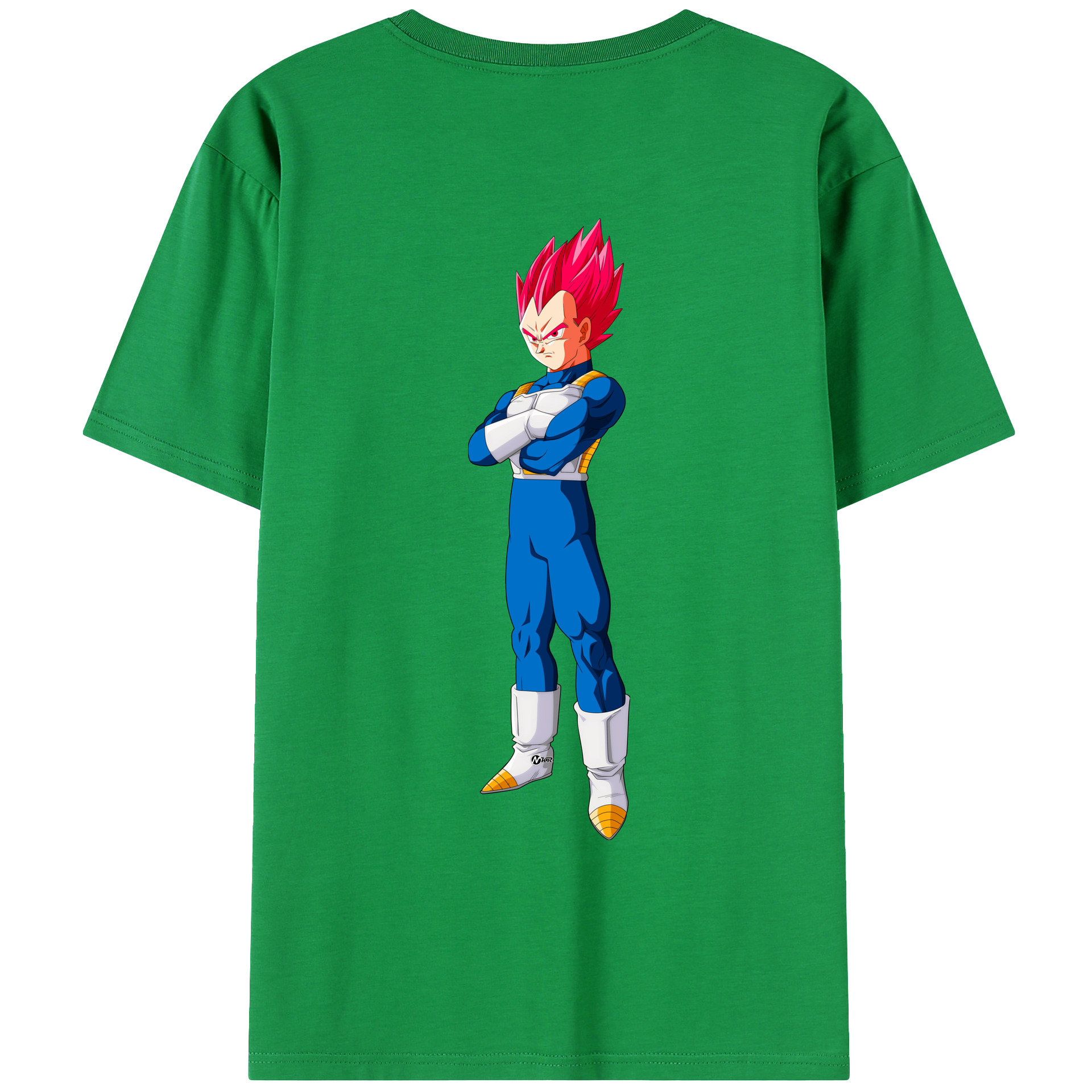 （画像用） ドラゴンボール ベジータ四世（Bejīta Yonsei）DRAGON BALL Vegeta IV レディース半袖Tシャツ(バックプリント)