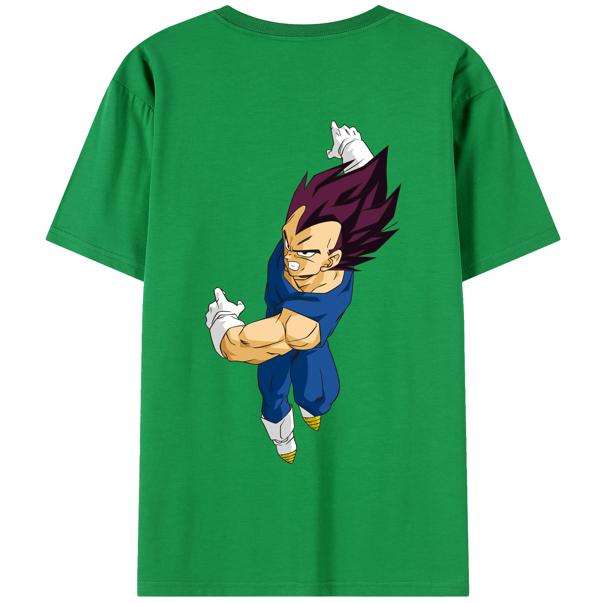 （画像用） ドラゴンボール ベジータ四世（Bejīta Yonsei）DRAGON BALL Vegeta IV レディース半袖Tシャツ(バックプリント)