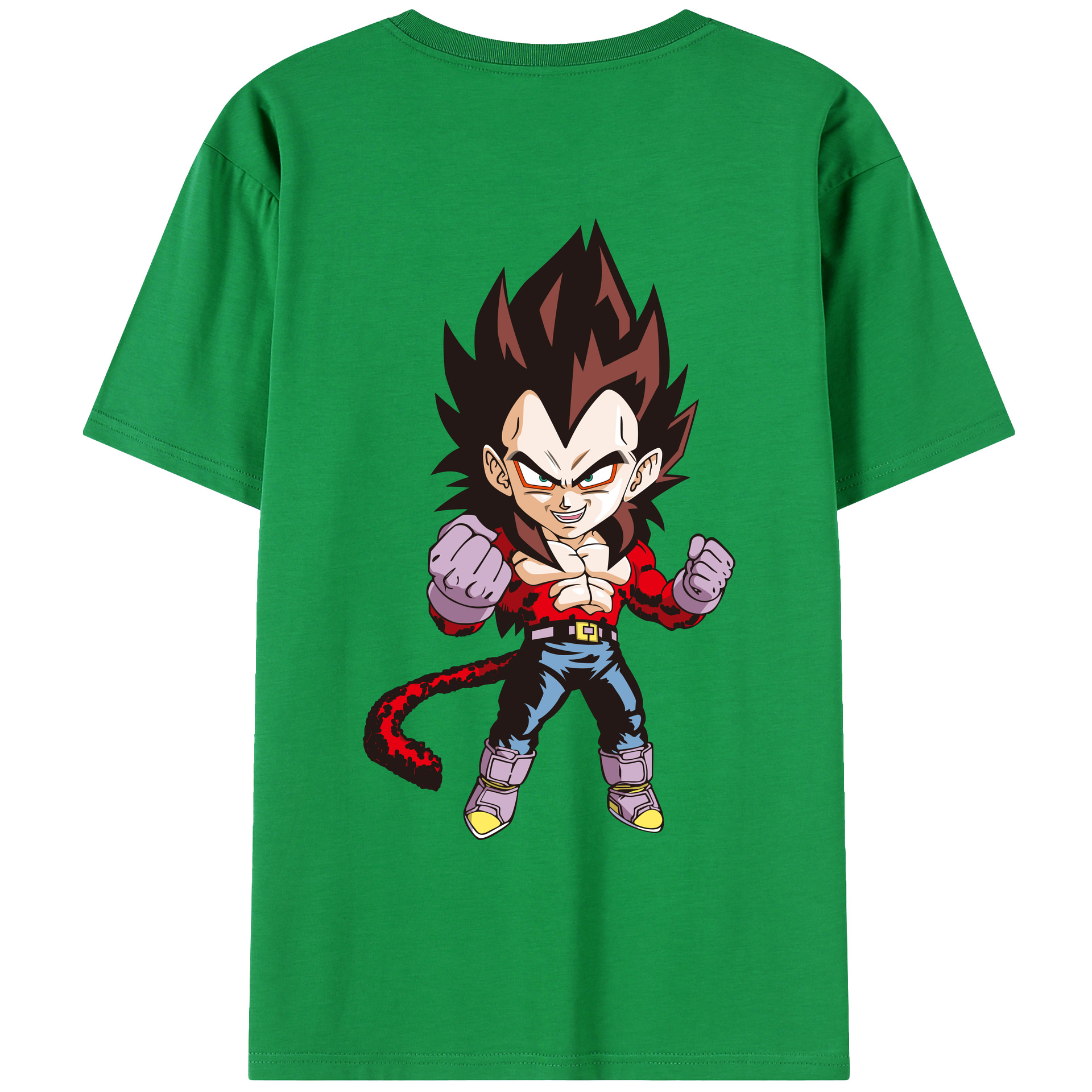 （画像用） ドラゴンボール ベジータ四世（Bejīta Yonsei）DRAGON BALL Vegeta IV レディース半袖Tシャツ(バックプリント)