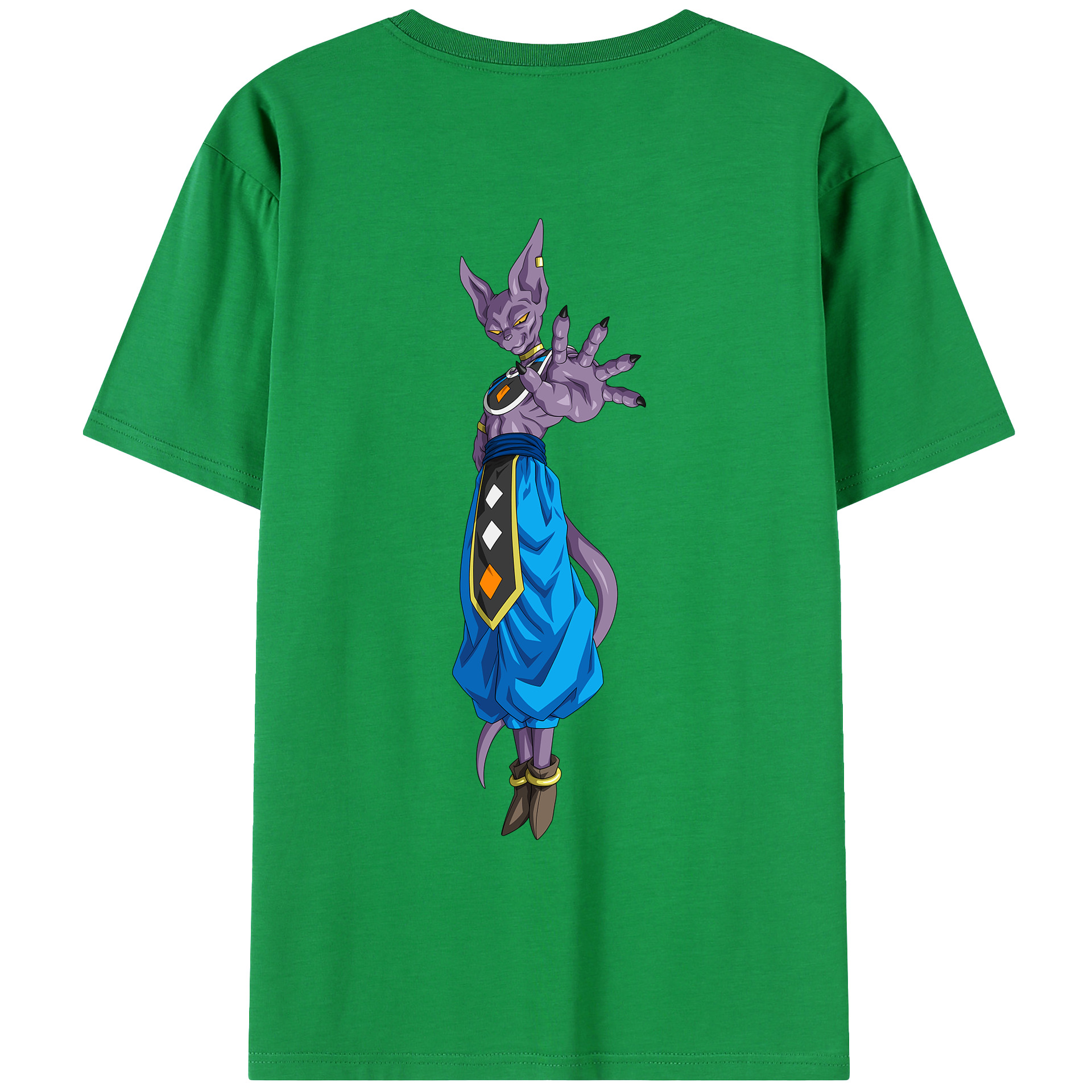 （画像用） ドラゴンボール ビルス 破壊神ビルス DRAGON BALL Beerus Birusu レディース半袖Tシャツ(バックプリント)