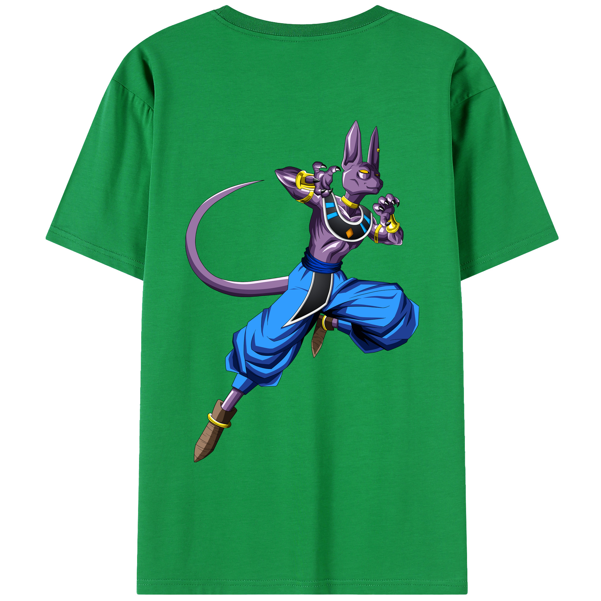 （画像用） ドラゴンボール ビルス 破壊神ビルス DRAGON BALL Beerus Birusu レディース半袖Tシャツ(バックプリント)