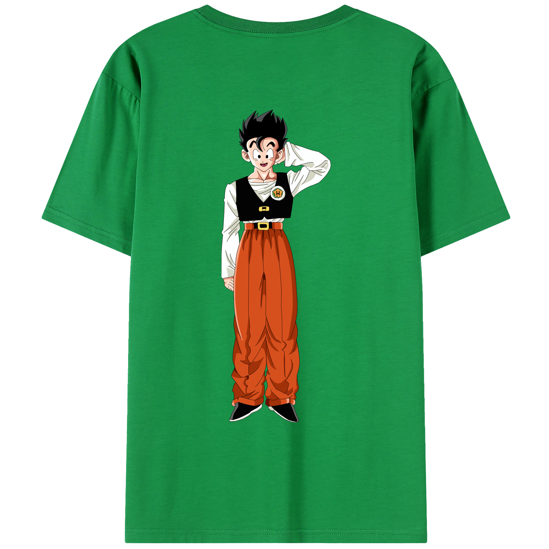 （画像用） ドラゴンボール 孫 悟飯（そんごはん）DRAGON BALL Son Gohan レディース半袖Tシャツ(バックプリント)