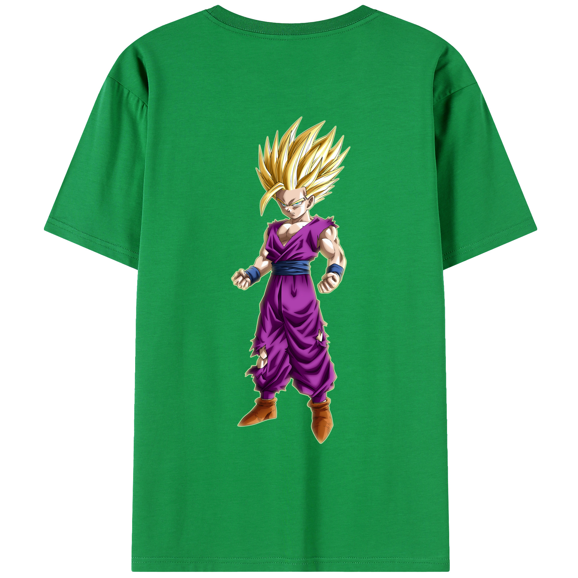 （画像用） ドラゴンボール 孫 悟飯（そんごはん）DRAGON BALL Son Gohan レディース半袖Tシャツ(バックプリント)