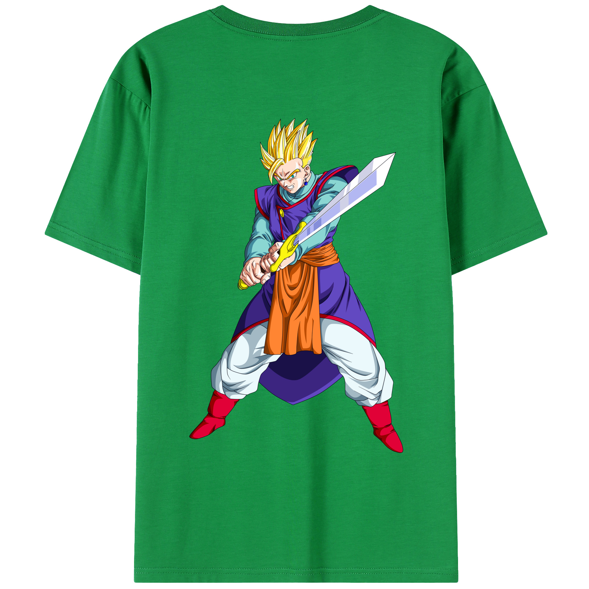 （画像用） ドラゴンボール 孫 悟飯（そんごはん）DRAGON BALL Son Gohan レディース半袖Tシャツ(バックプリント)
