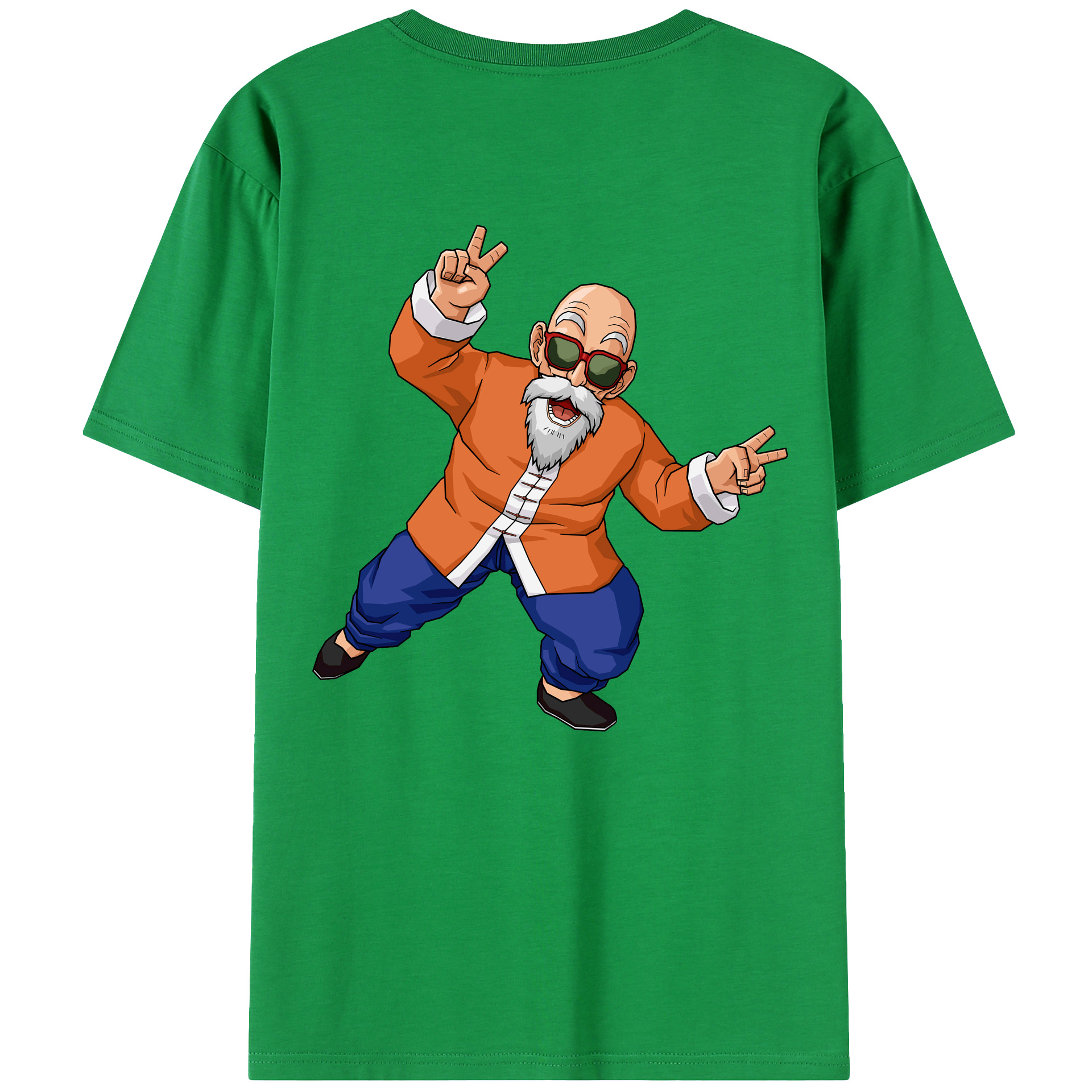 （画像用） ドラゴンボール 亀仙人（かめせんにん） DRAGON BALL Master Roshi Kame Sennin レディース半袖Tシャツ(バックプリント)