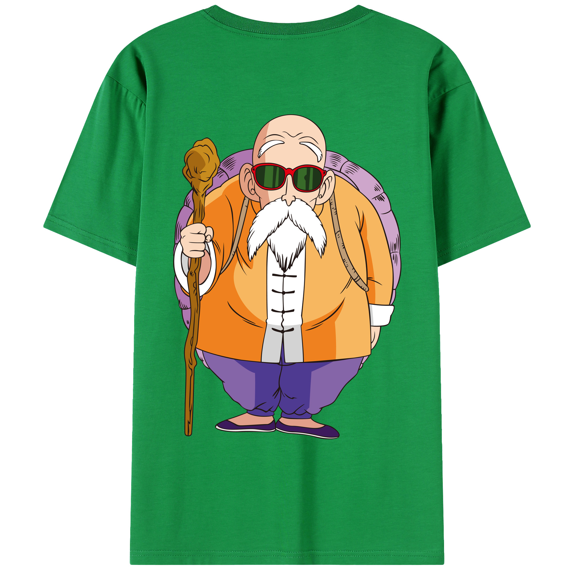 （画像用） ドラゴンボール 亀仙人（かめせんにん） DRAGON BALL Master Roshi Kame Sennin レディース半袖Tシャツ(バックプリント)