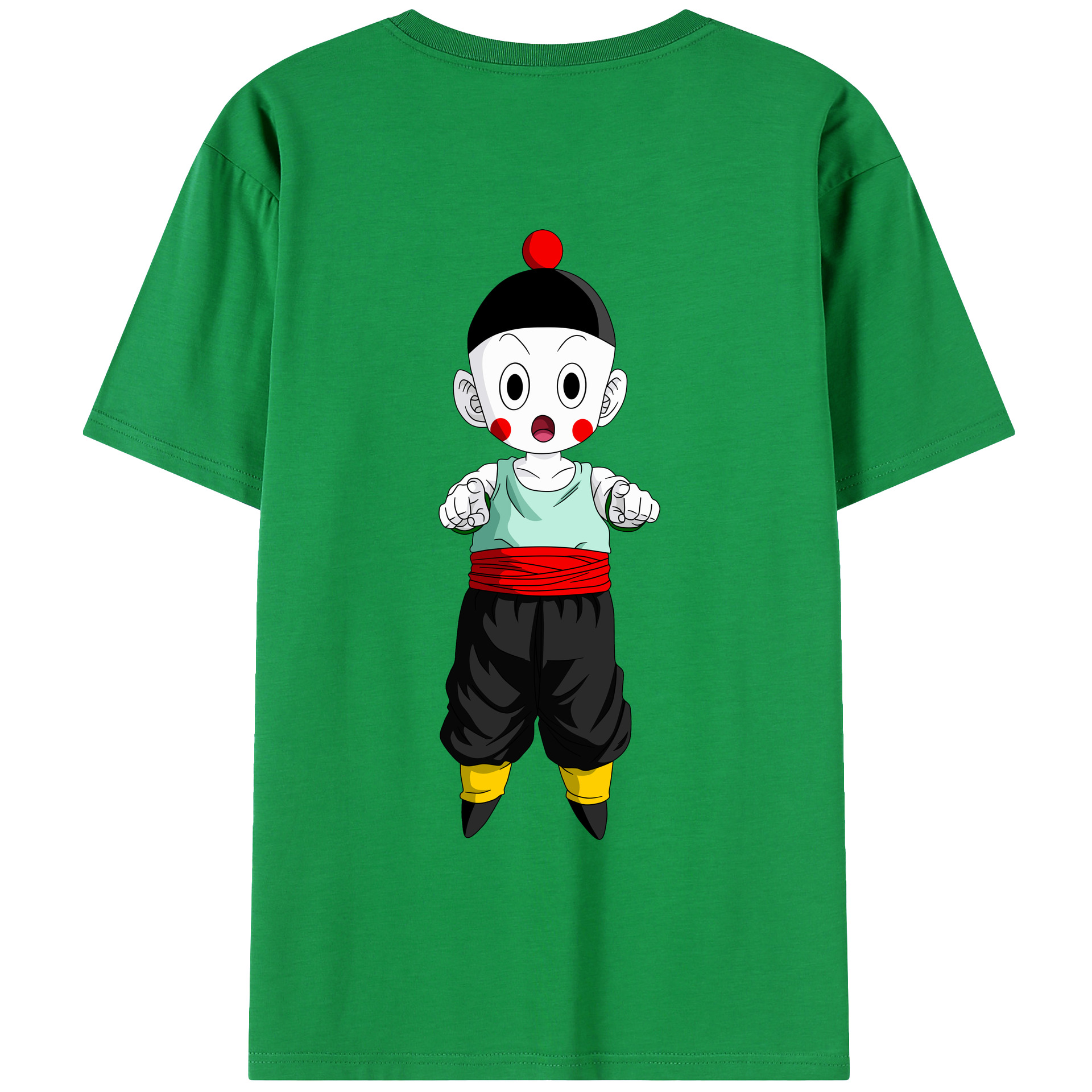 （画像用） ドラゴンボール 餃子（チャオズ）DRAGON BALL Chaoz レディース半袖Tシャツ(バックプリント)
