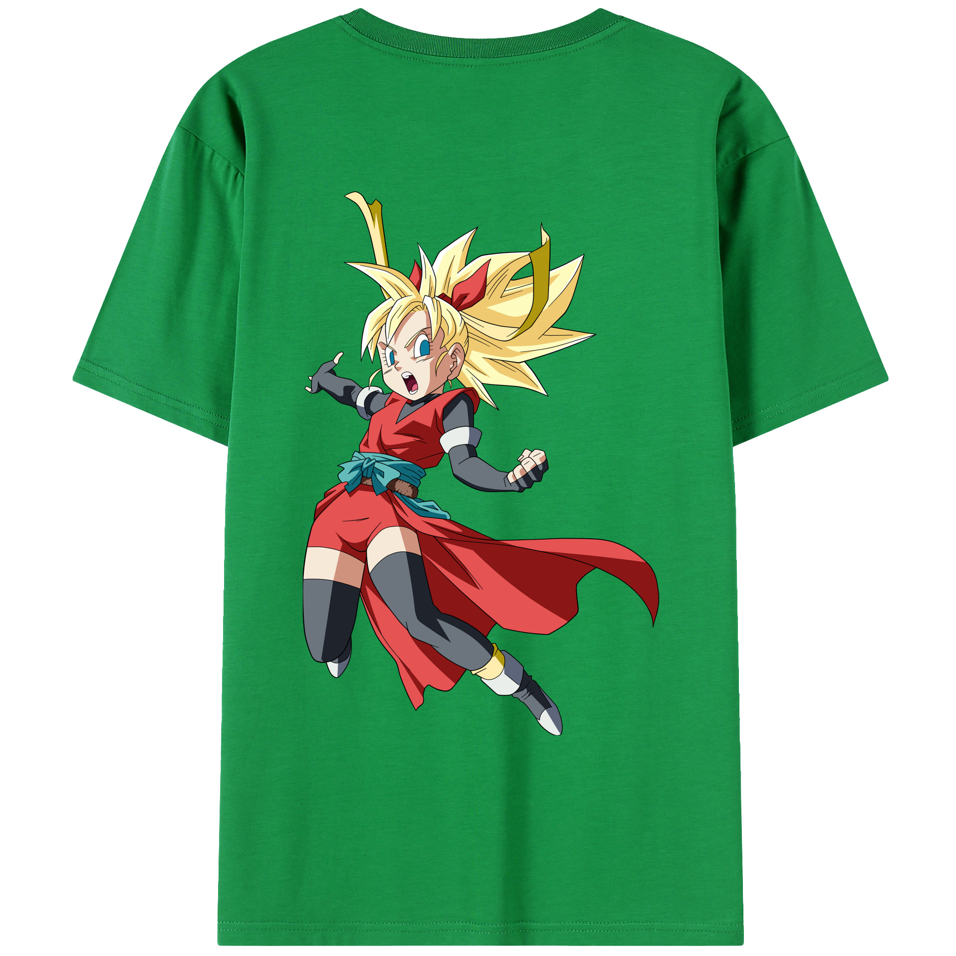 （画像用） ドラゴンボール カリフラ DRAGON BALL Caulifla レディース半袖Tシャツ(バックプリント)