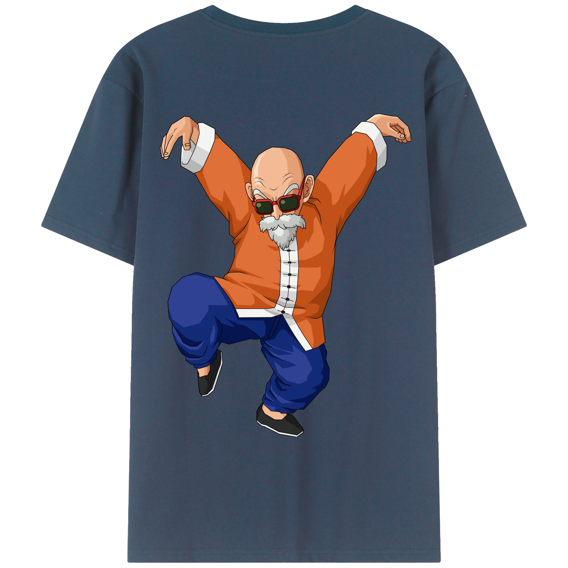 （画像用） ドラゴンボール 亀仙人（かめせんにん） DRAGON BALL Master Roshi Kame Sennin レディース半袖Tシャツ(バックプリント)