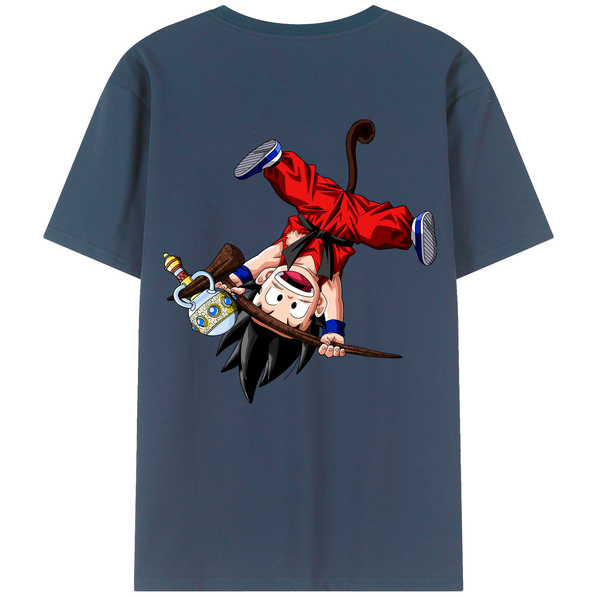 （画像用） ドラゴンボール 孫悟空（そん ごくう）Son Goku カカロット DRAGON BALL Kakarotto レディース半袖Tシャツ(バックプリント)