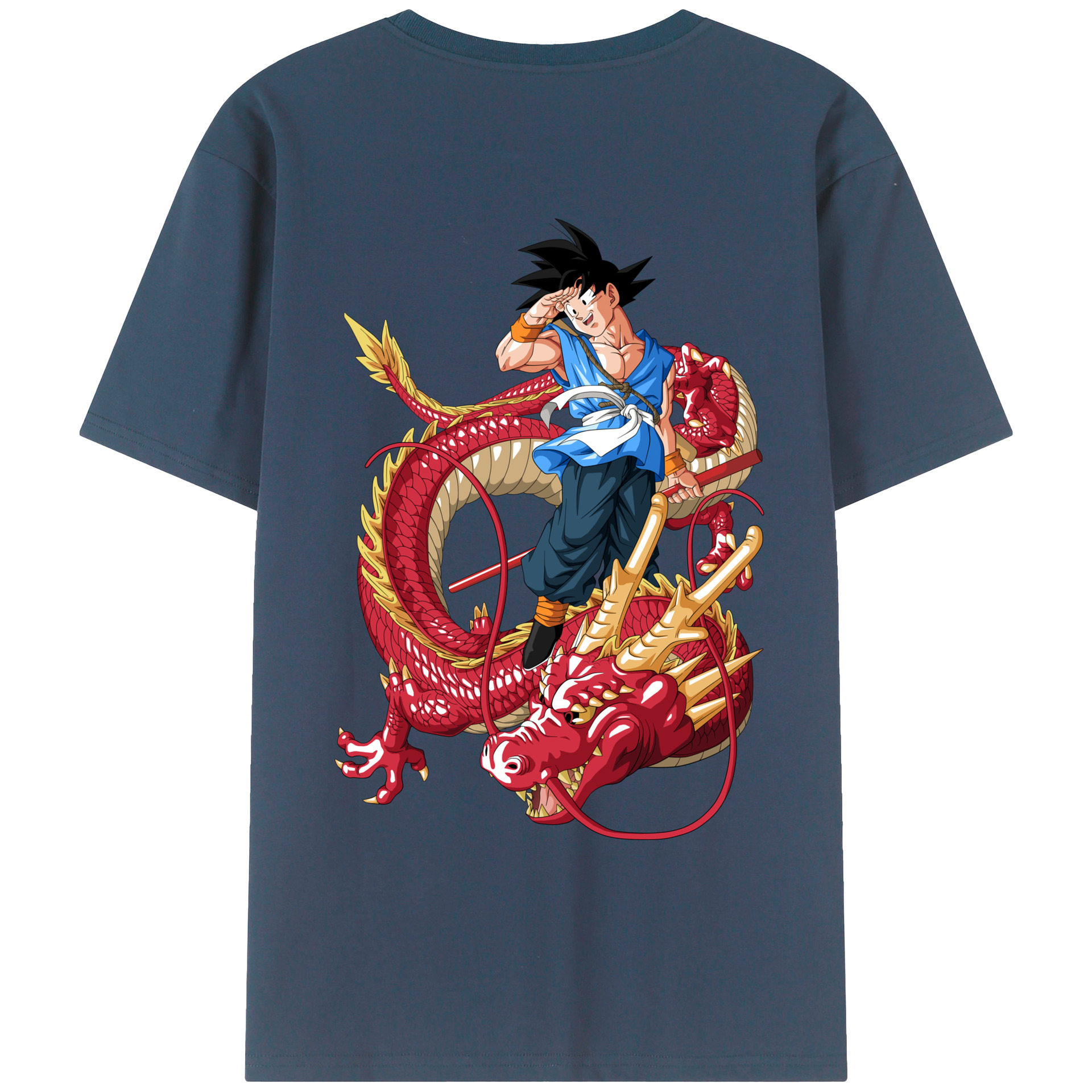 （画像用） ドラゴンボール 孫悟空（そん ごくう）Son Goku カカロット DRAGON BALL Kakarotto レディース半袖Tシャツ(バックプリント)