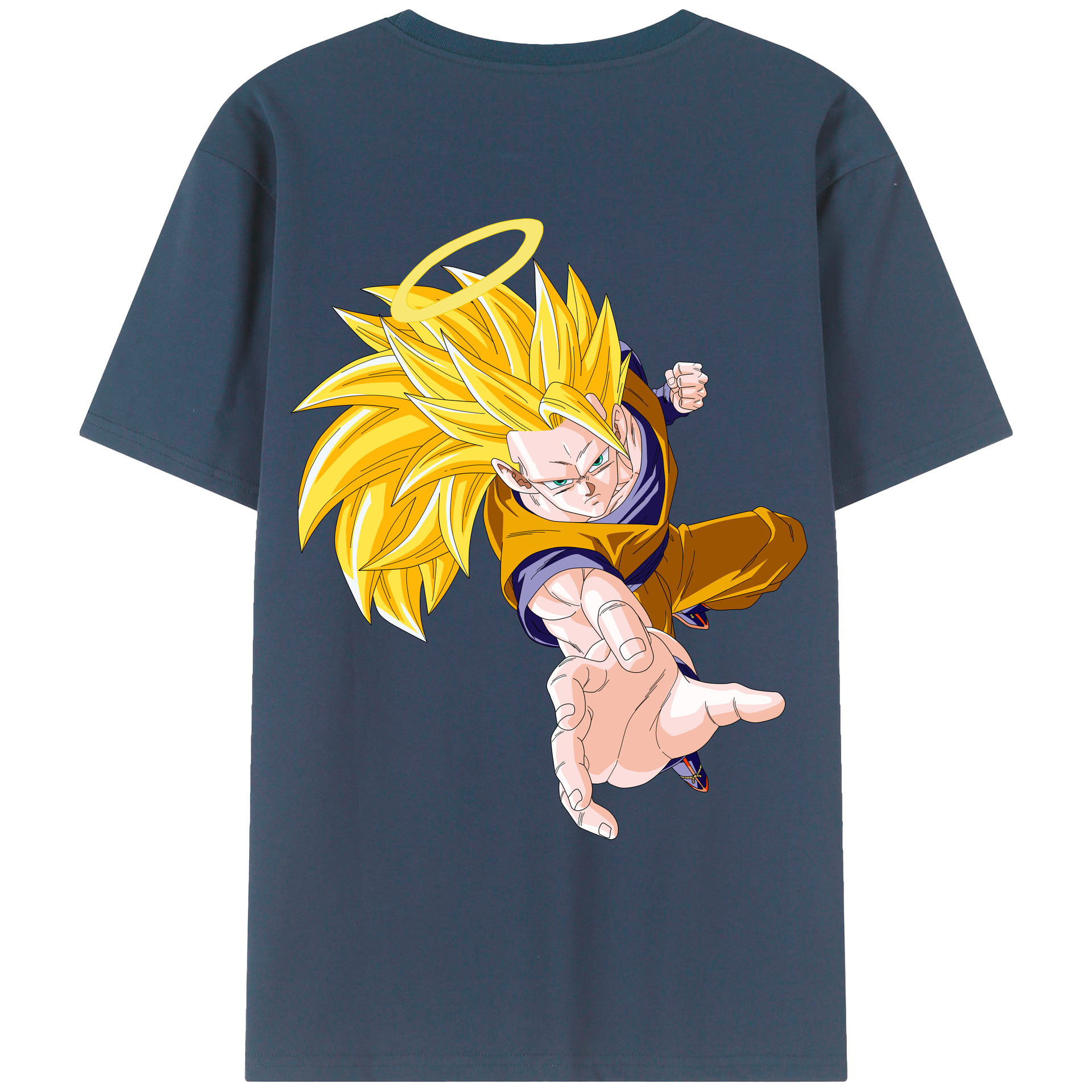 （画像用） ドラゴンボール 孫悟空（そん ごくう）Son Goku カカロット DRAGON BALL Kakarotto レディース半袖Tシャツ(バックプリント)