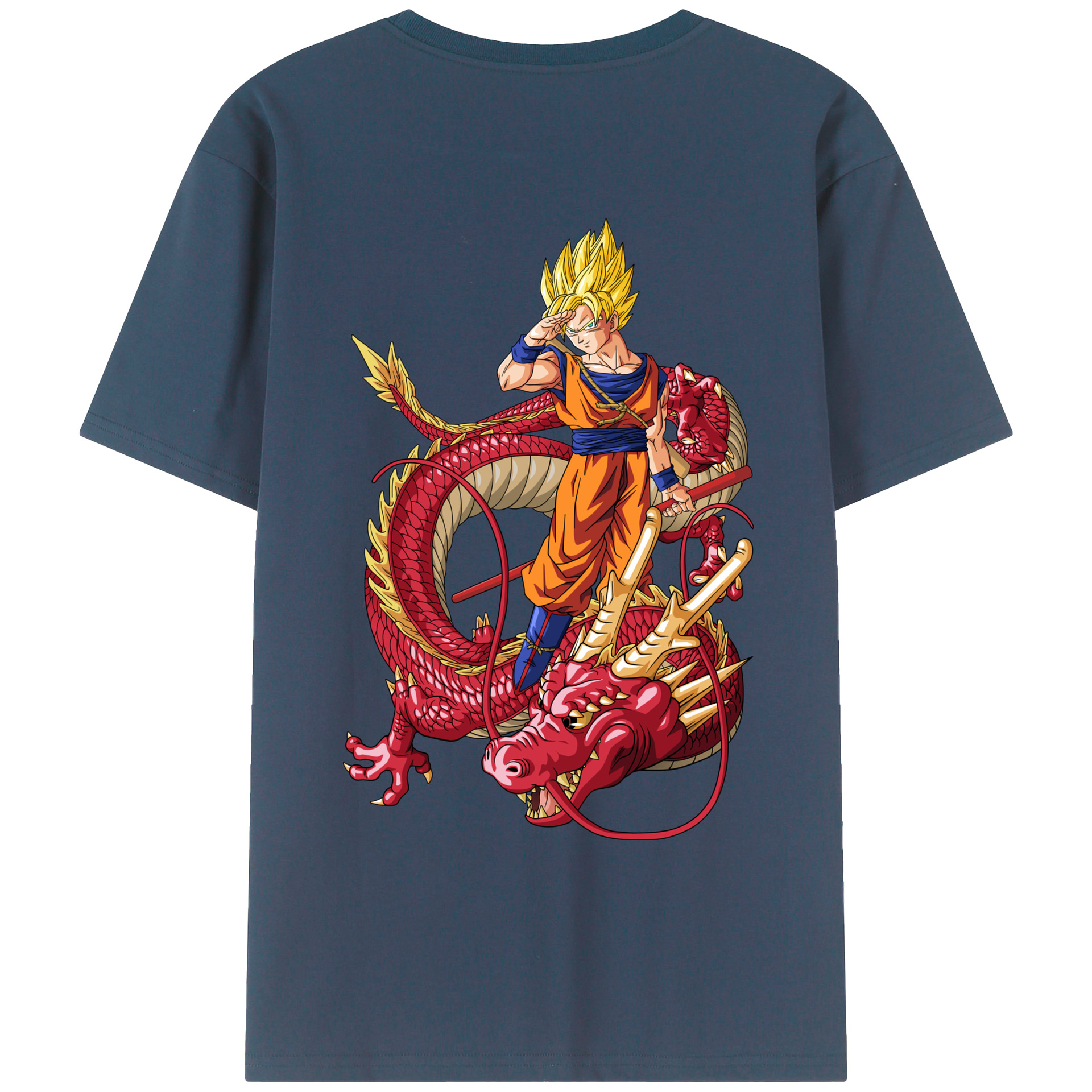 （画像用） ドラゴンボール 孫悟空（そん ごくう）Son Goku カカロット DRAGON BALL Kakarotto レディース半袖Tシャツ(バックプリント)