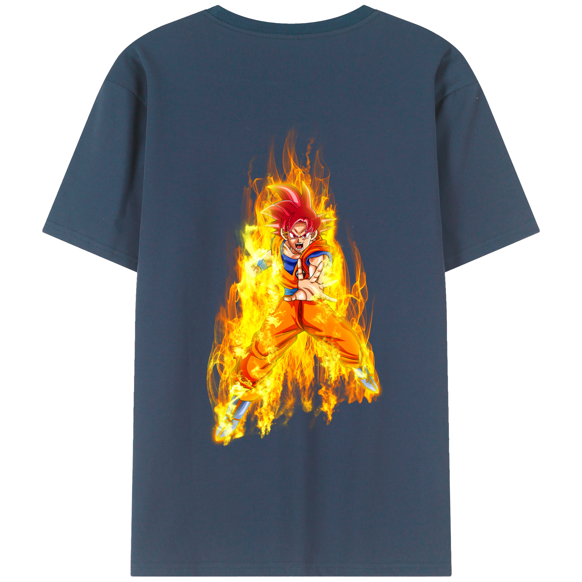 （画像用） ドラゴンボール 孫悟空（そん ごくう）Son Goku カカロット DRAGON BALL Kakarotto レディース半袖Tシャツ(バックプリント)