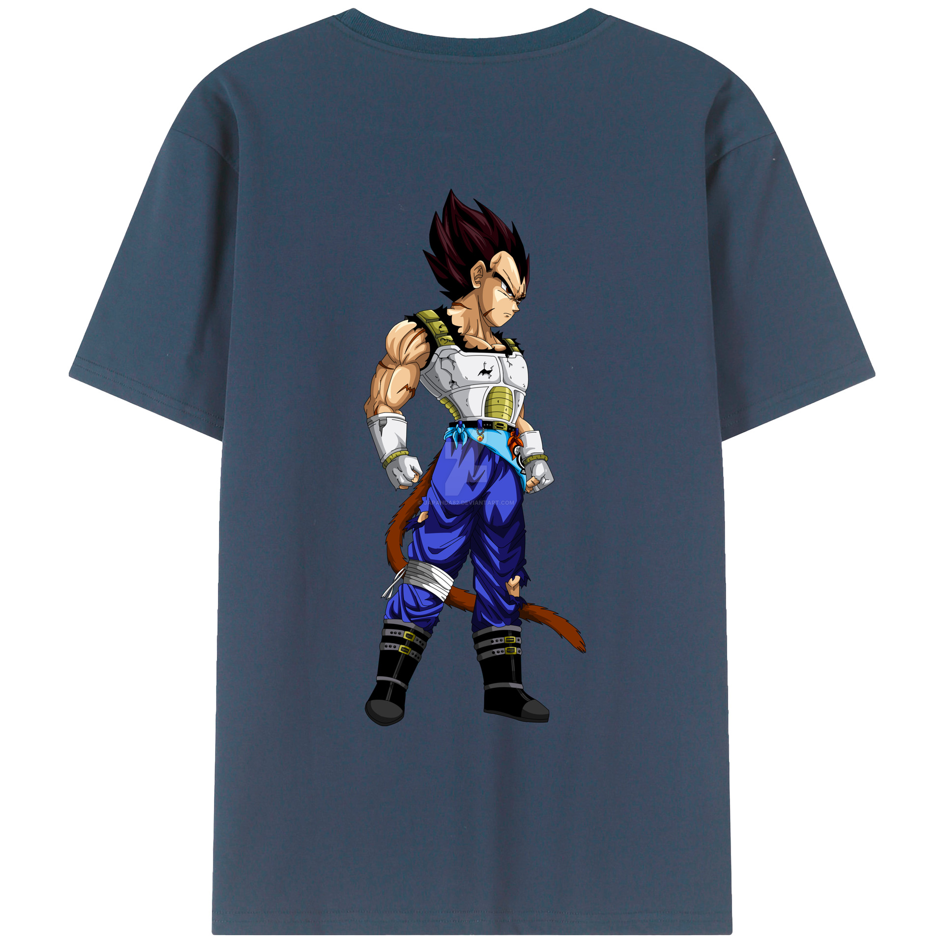 （画像用） ドラゴンボール ベジータ四世（Bejīta Yonsei）DRAGON BALL Vegeta IV レディース半袖Tシャツ(バックプリント)