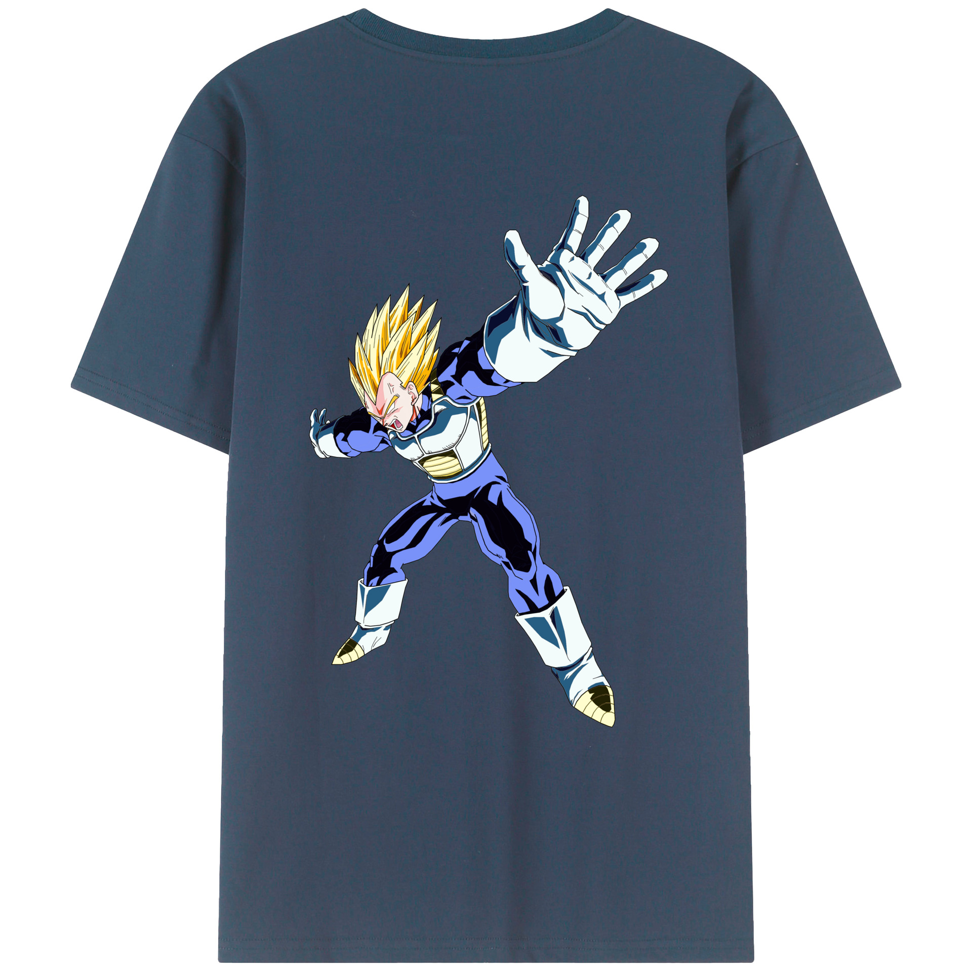 （画像用） ドラゴンボール ベジータ四世（Bejīta Yonsei）DRAGON BALL Vegeta IV レディース半袖Tシャツ(バックプリント)