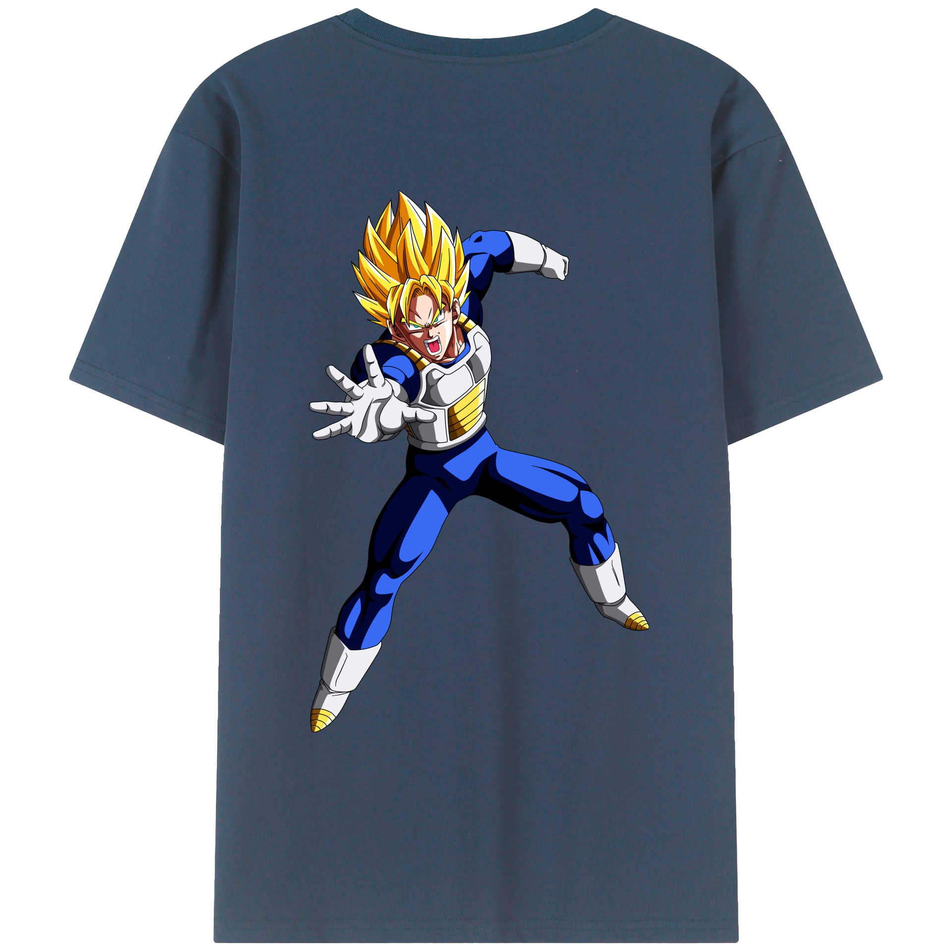 （画像用） ドラゴンボール ベジータ四世（Bejīta Yonsei）DRAGON BALL Vegeta IV レディース半袖Tシャツ(バックプリント)